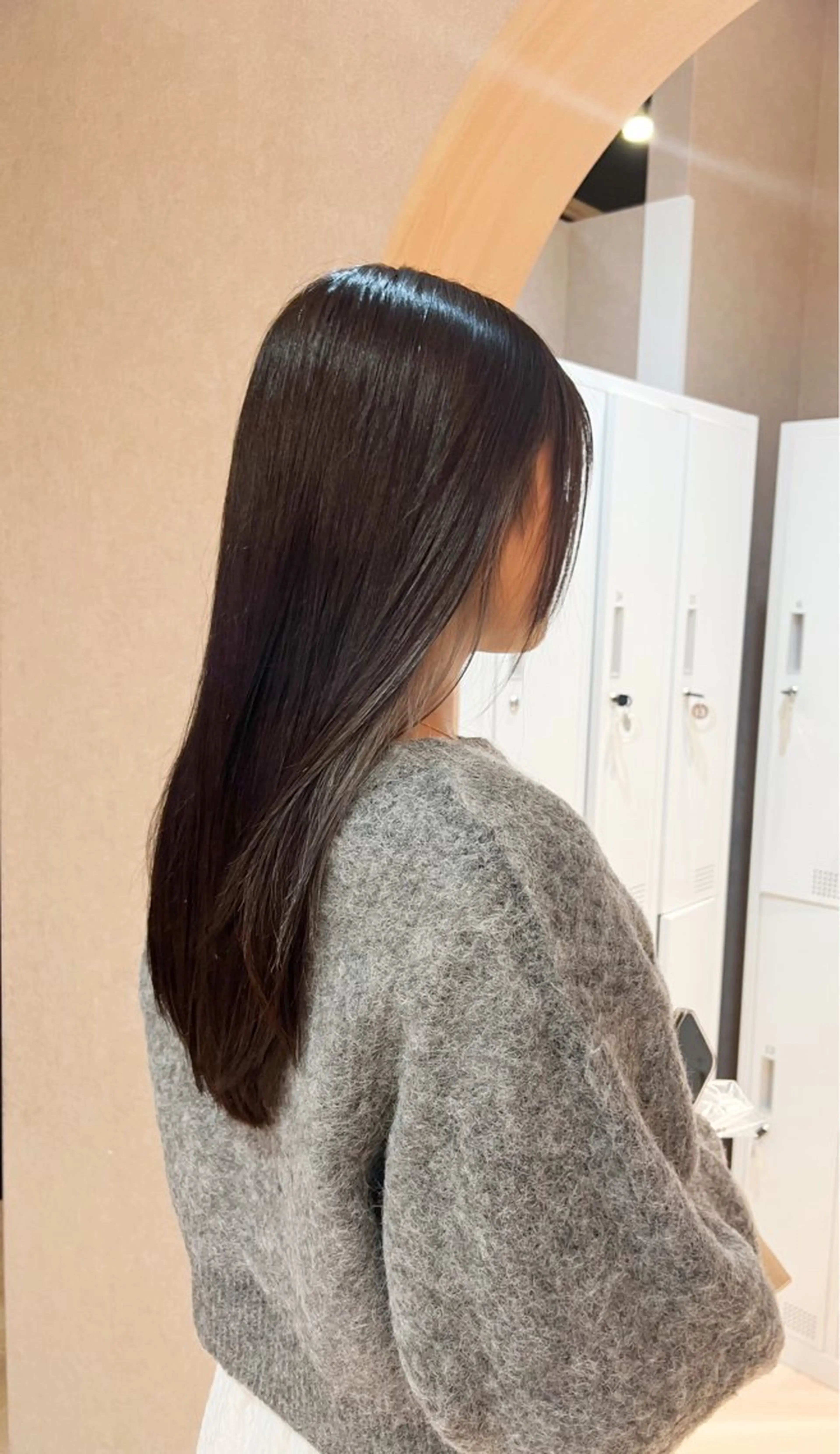 ロング カラー 黒髪 ブラウンカラー 透明感カラー ラベンダーカラー ヘアカラー トリートメント 艶カラー/透明感 /ヒグチアオイのヘアスタイル