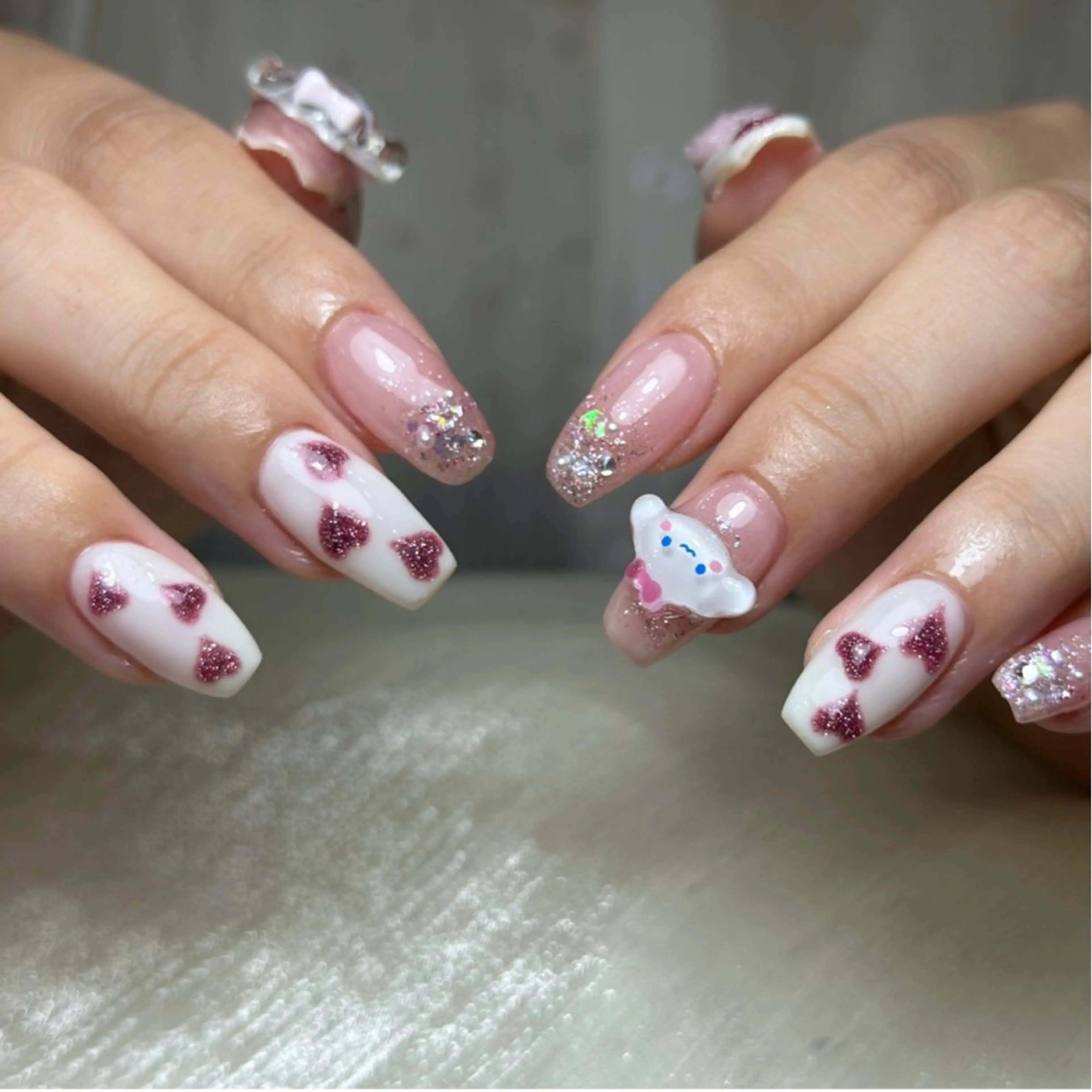 ネイル 長さ出し ジェルネイル オフィスネイル ワンカラーネイル パラジェル ハンドネイル Michi_Nails_Salon所属・Michi Nail Staffのネイルデザイン