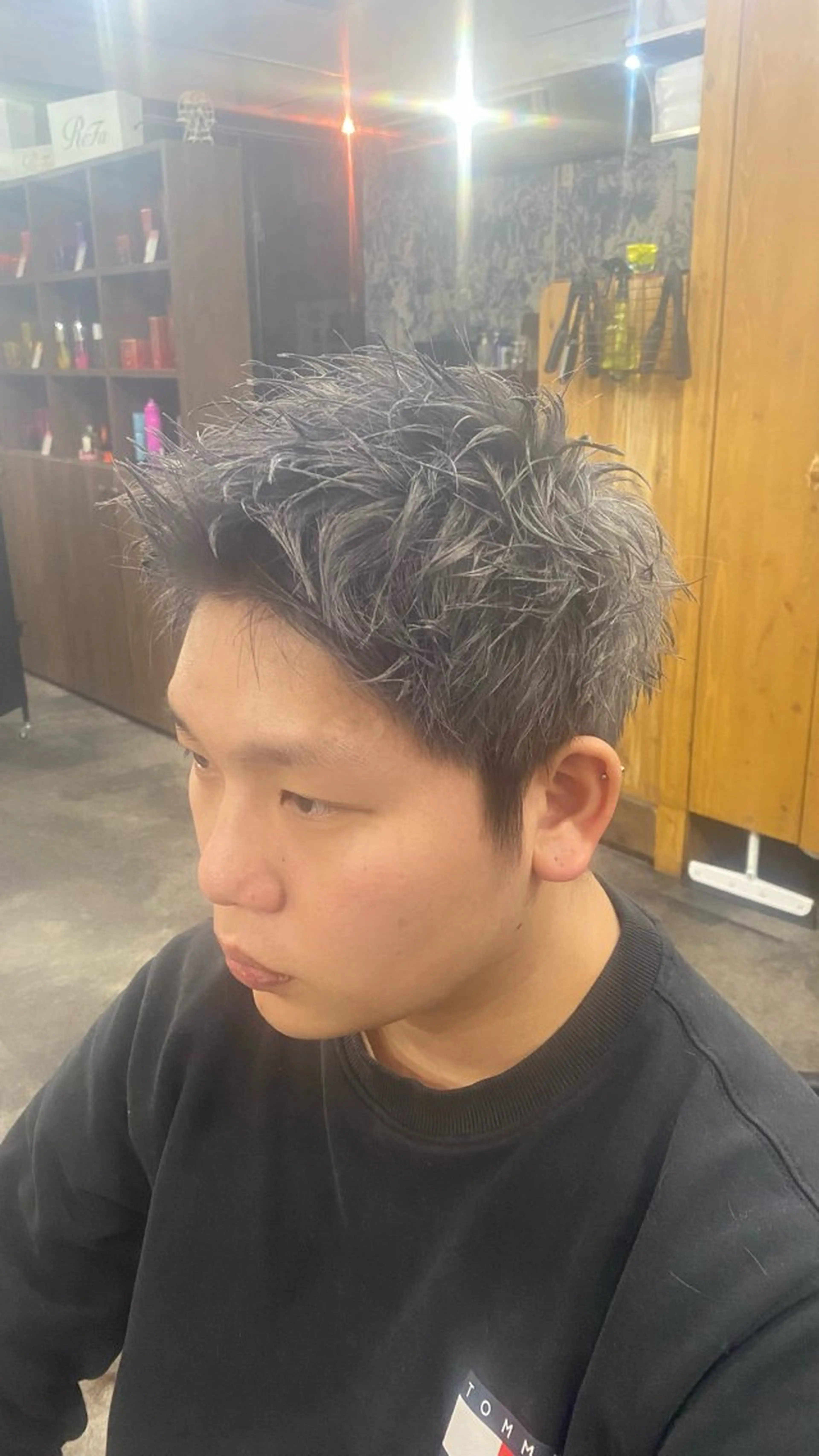 ショート カラー ショートヘア カット ヘアカラー トリートメント メンズパーマ×ブリー チ/NORIのヘアスタイル