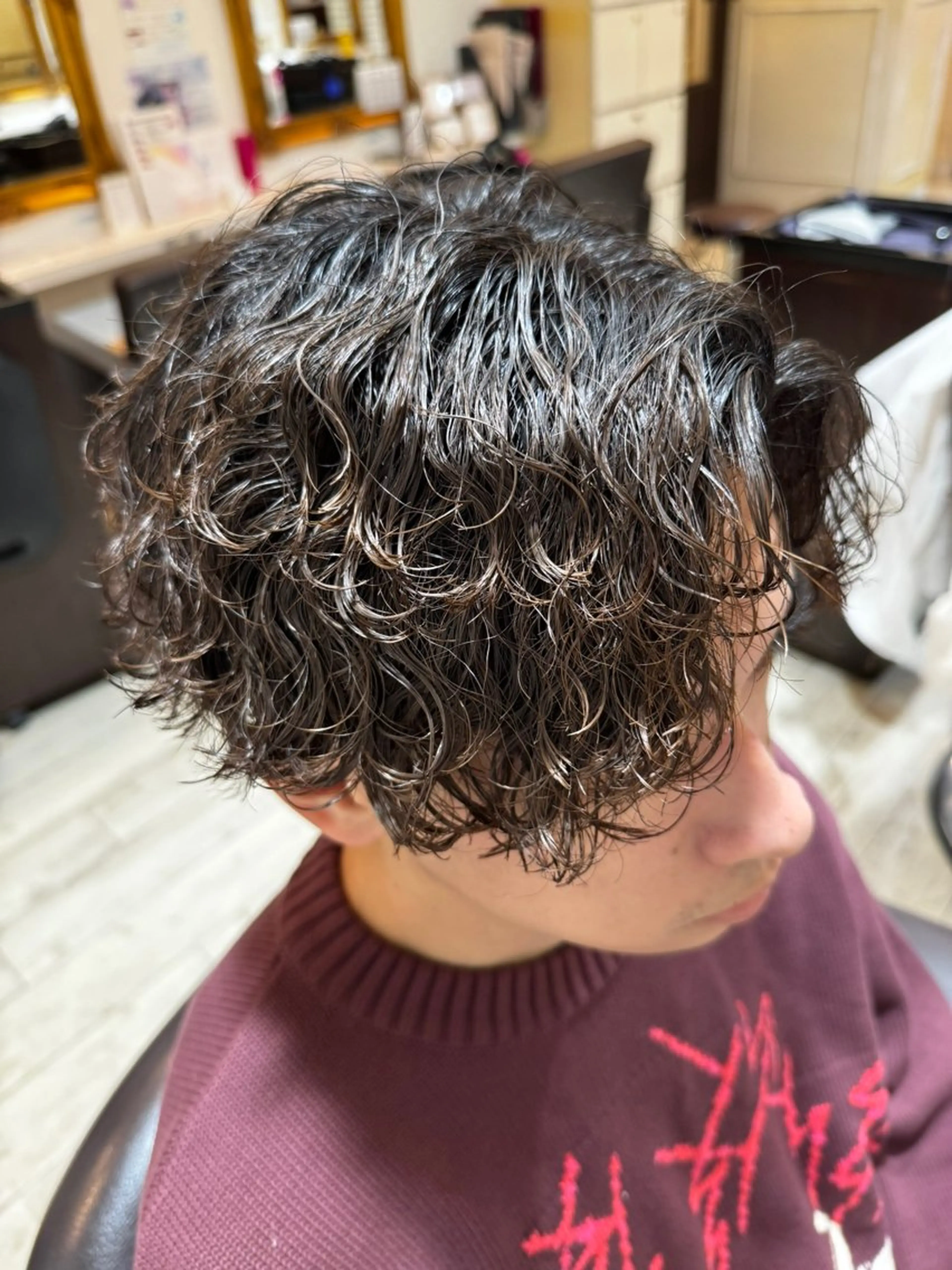パーマ メンズ カット パーマ トリートメント ヘアセット 👑メンズパーマの 天才店長望月👑のヘアスタイル