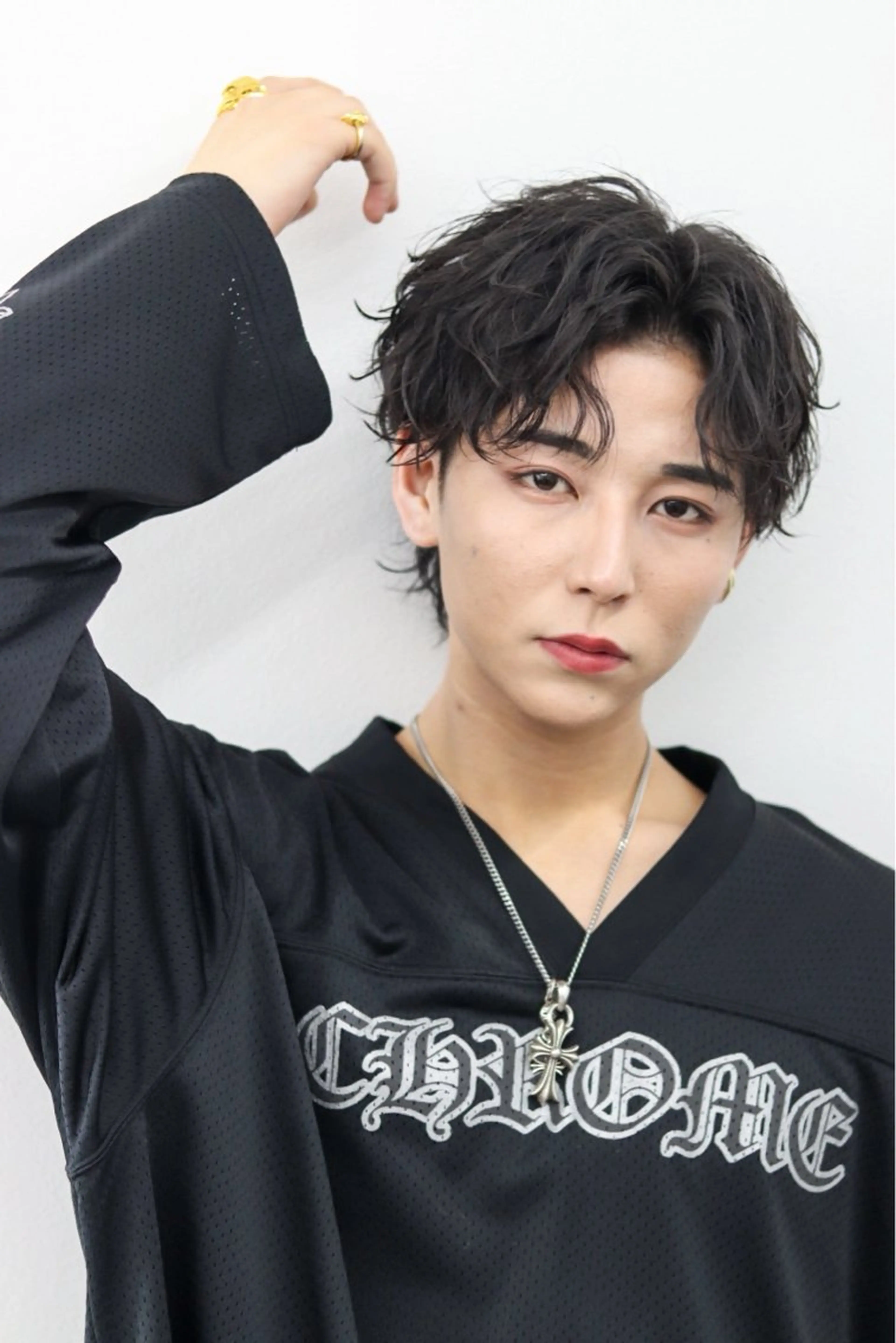 ミディアム カラー パーマ メンズ カット パーマ トリートメント シースルーマッシュ/ メンズ/KYOHEIのヘアスタイル