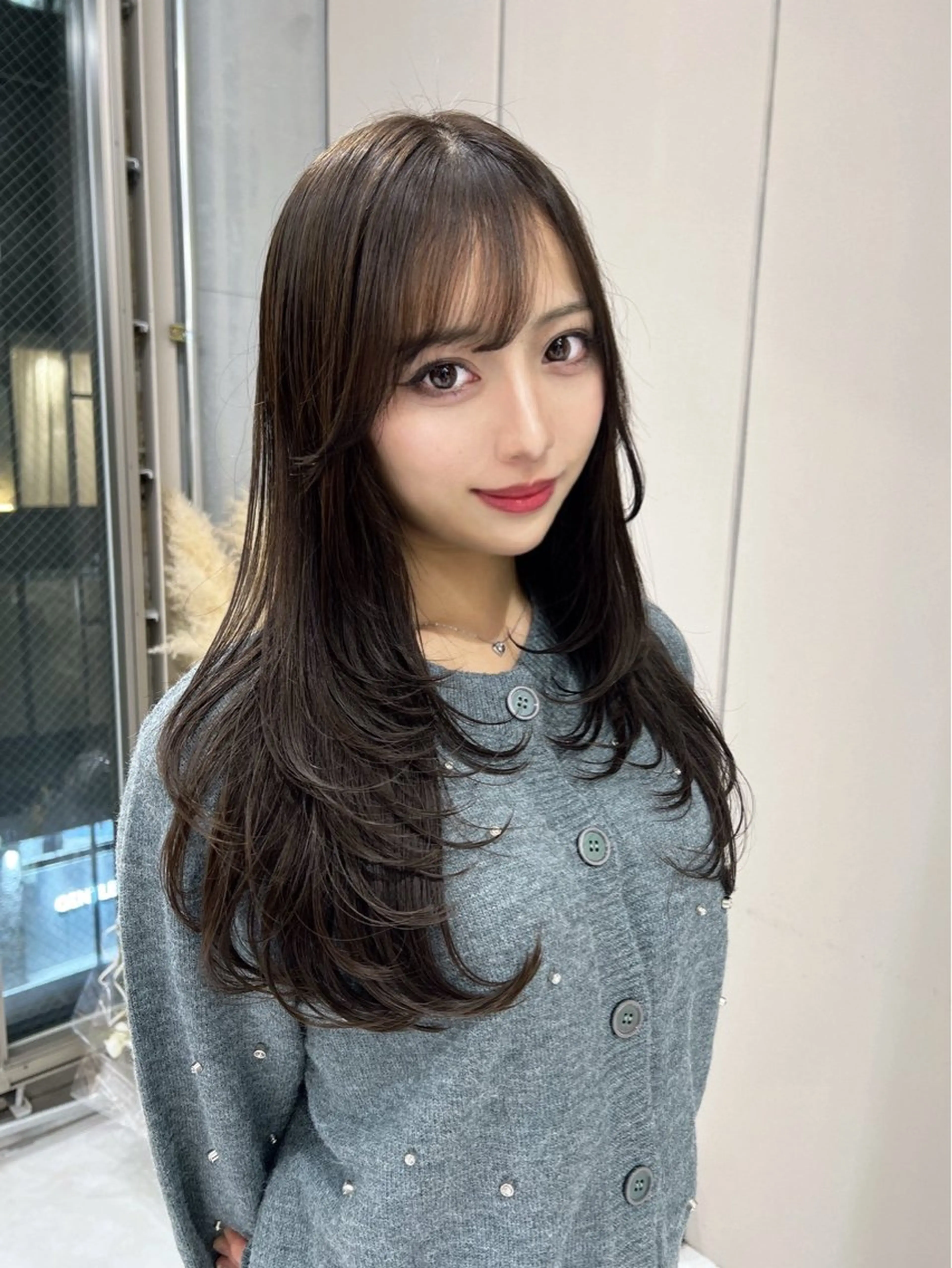 セミロング 縮毛矯正 トリートメント カット ヘアカラー トリートメント 🫧髪質改善 講師🫧🍎幹細胞のヘアスタイル