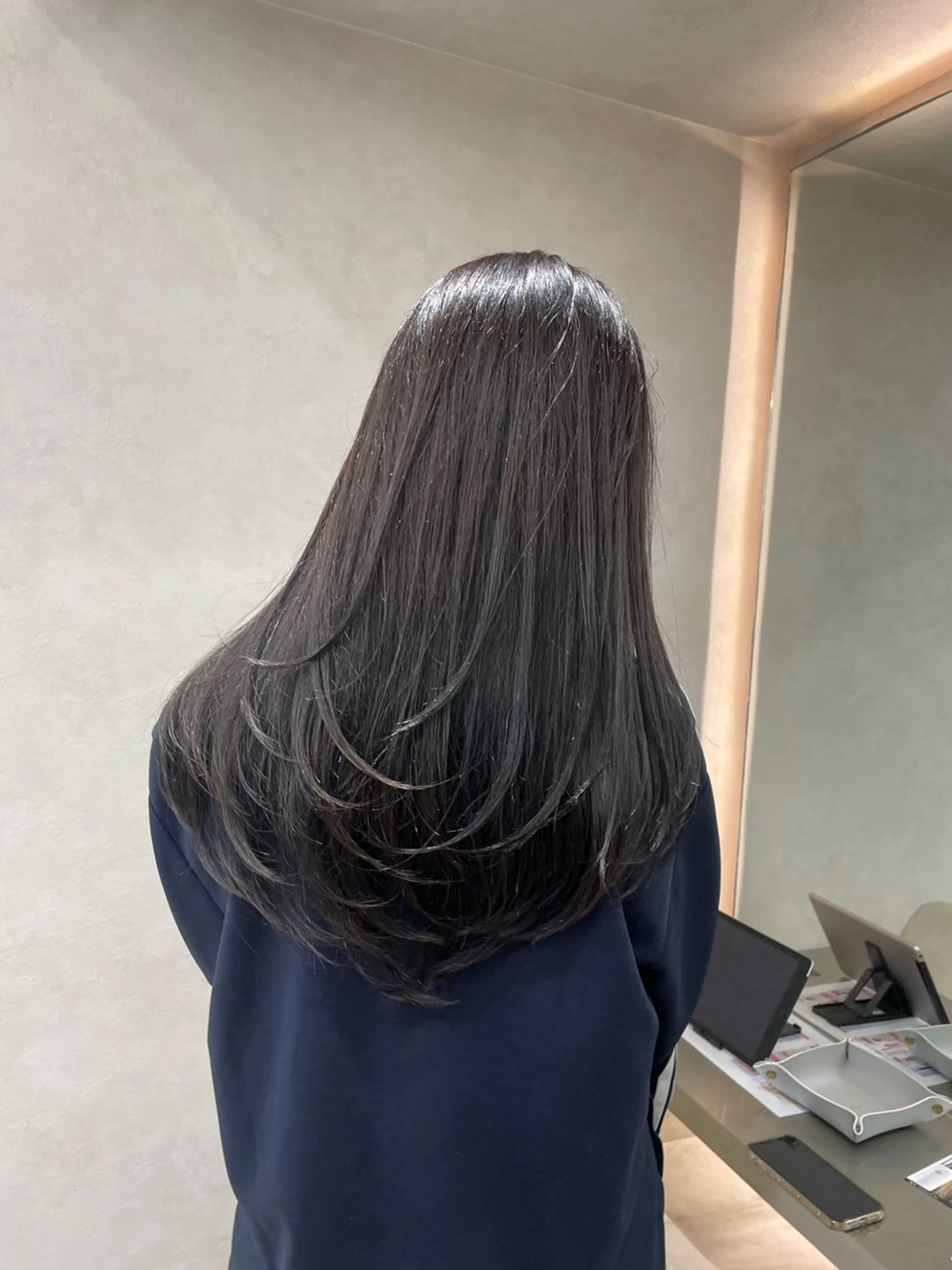 ロング カラー レイヤー/縮毛矯正⭐ 特化美容師のヘアスタイル