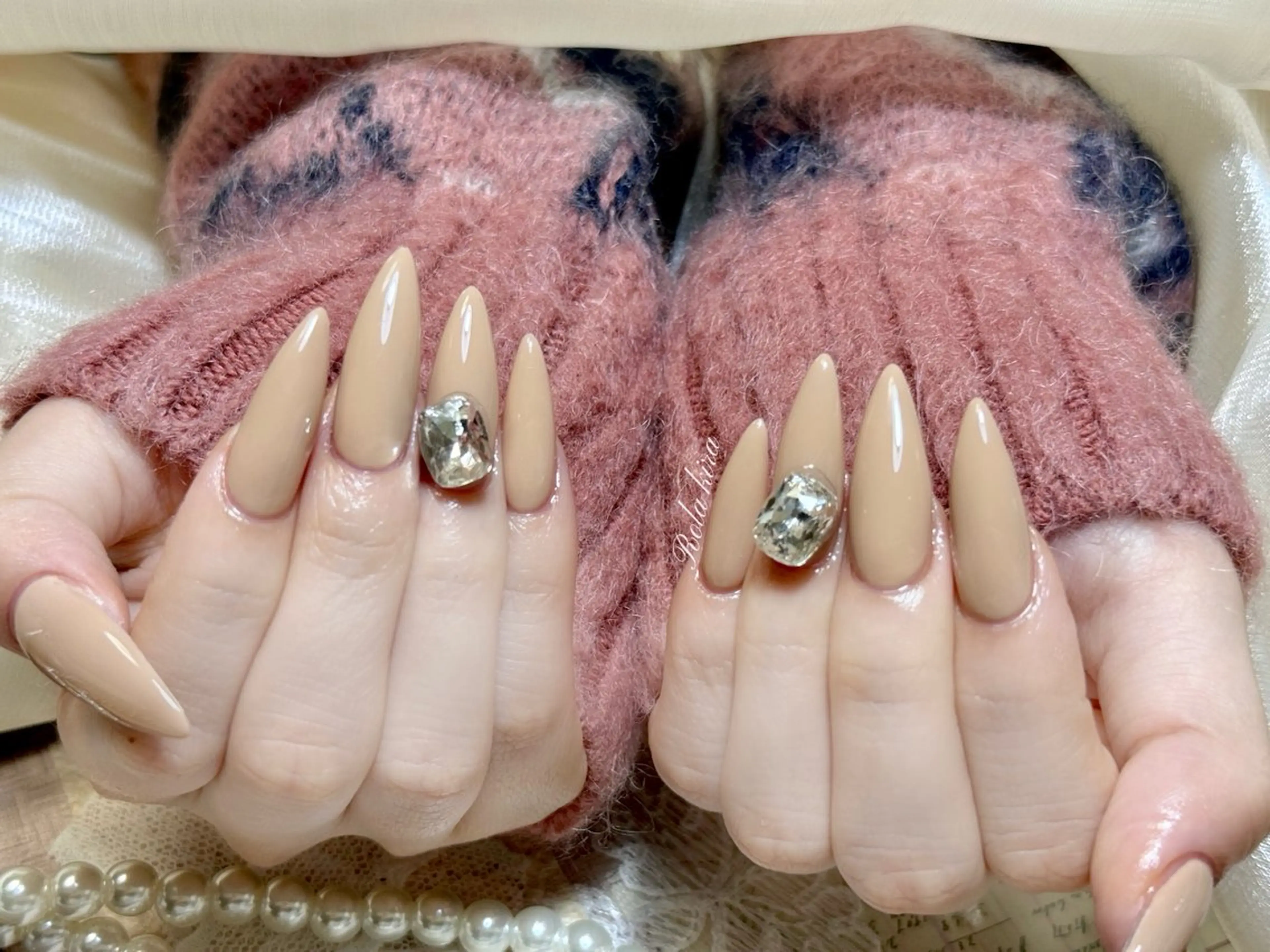 ネイル チークネイル 長さ出し フレンチネイル ジェルネイル 韓国ネイル ハンドネイル Rola kira nail salon所属・Rola kira 麗のネイルデザイン
