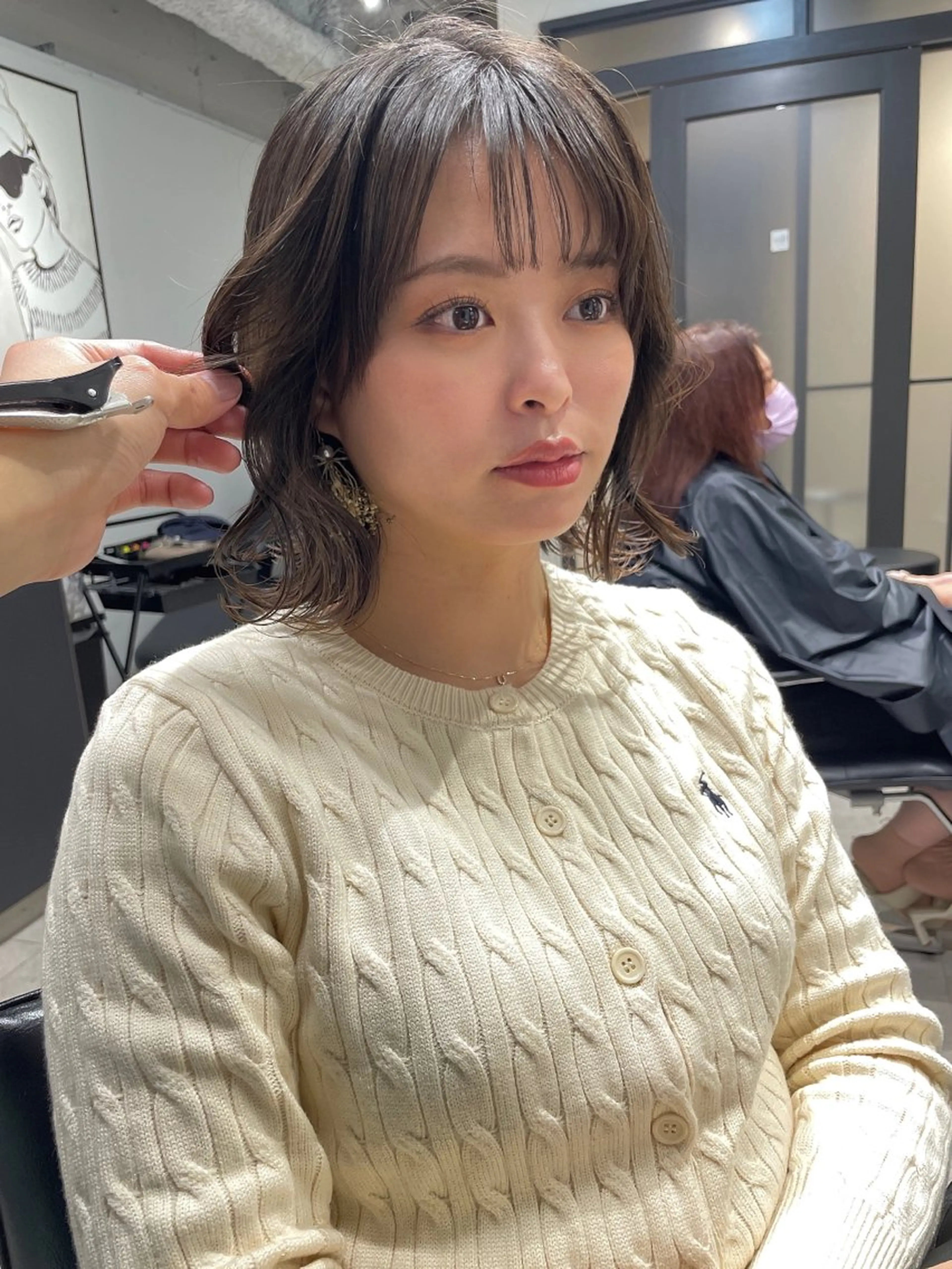 ミディアム カラー カット ヘアカラー トリートメント 髪質改善will hairdesignのヘアスタイル