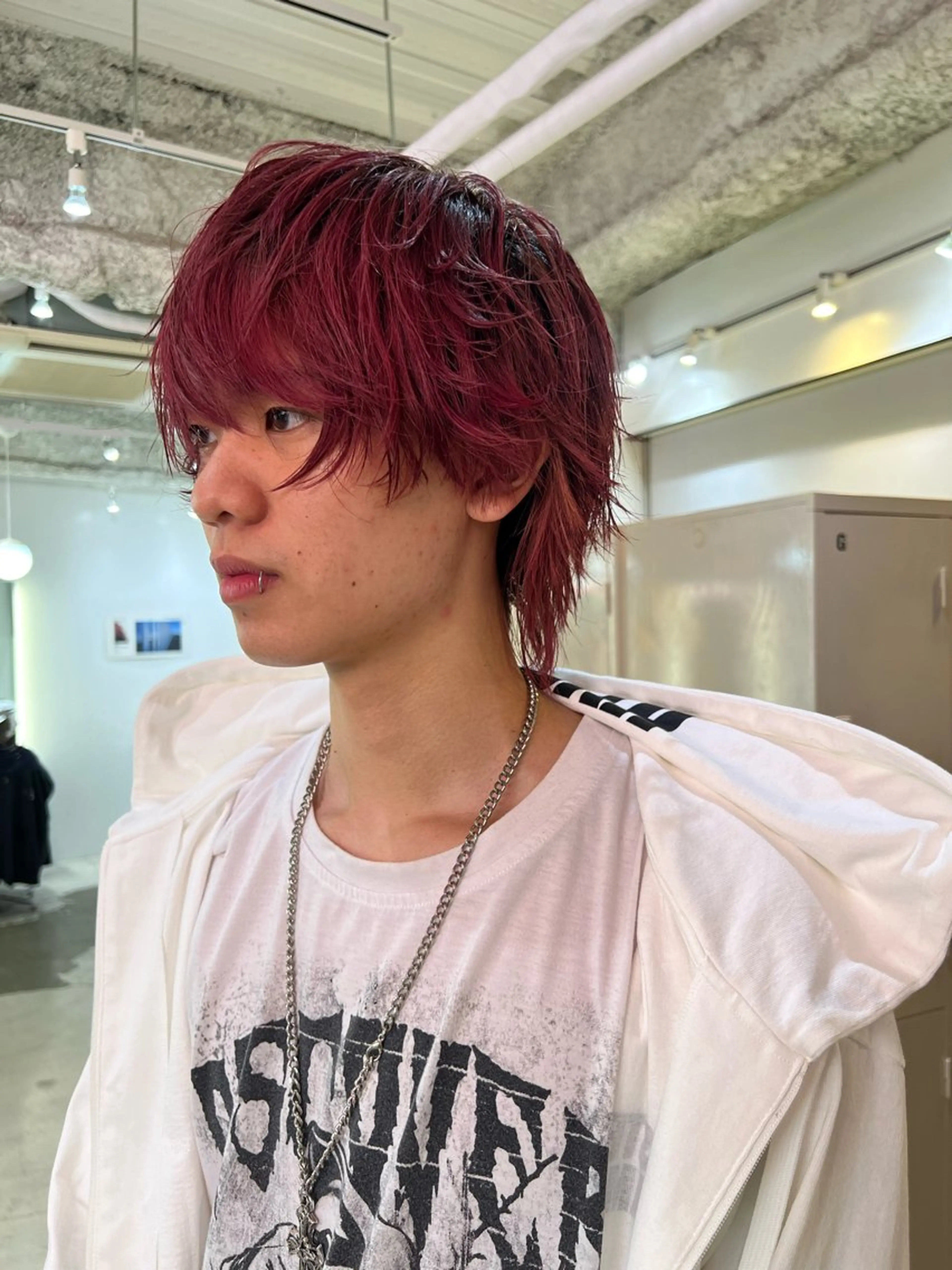 メンズ カット ヘアカラー 💥ウルフカット デザインあんな💥のヘアスタイル
