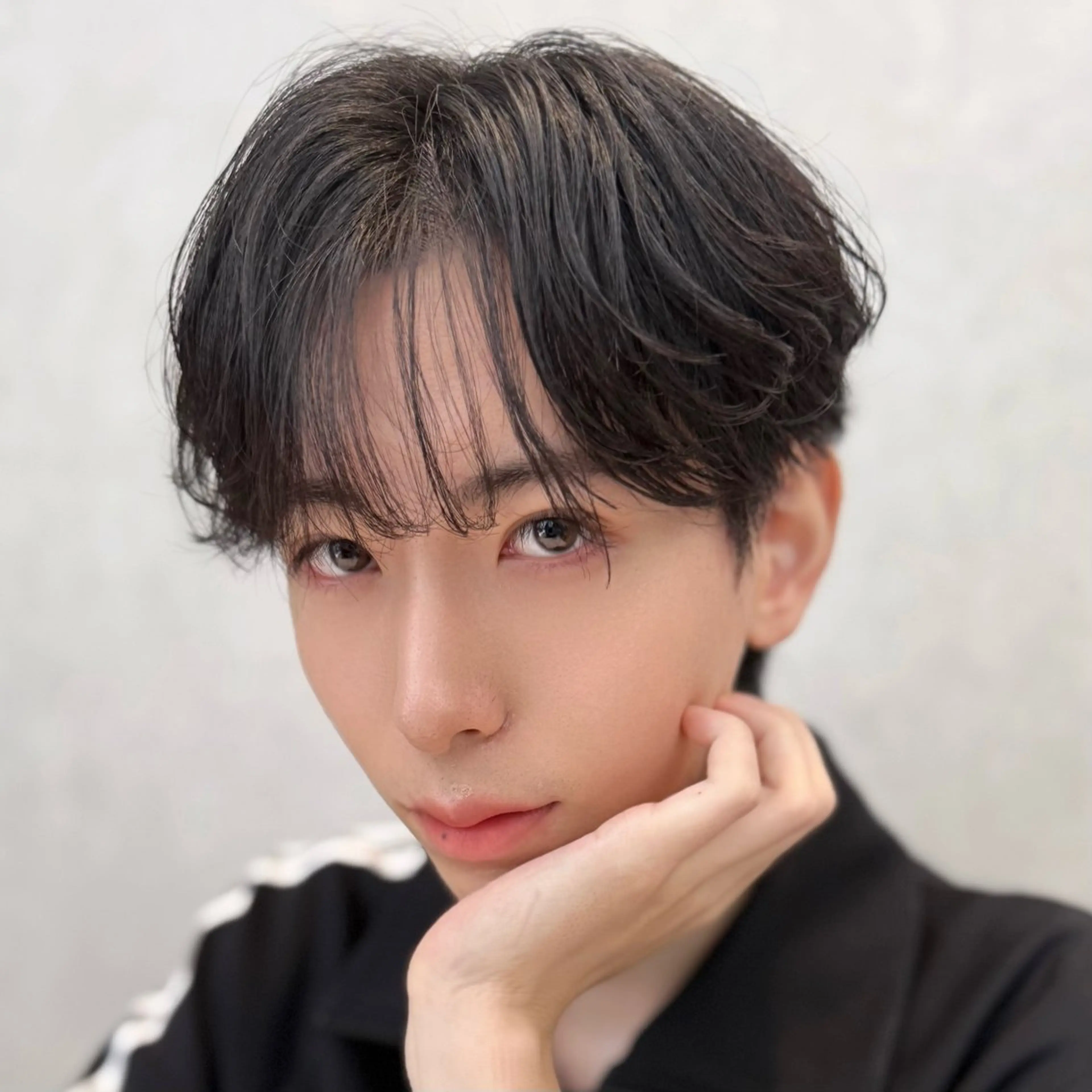 ミディアム カラー パーマ メンズ カット パーマ メンズZina代表 田端 麗治のヘアスタイル