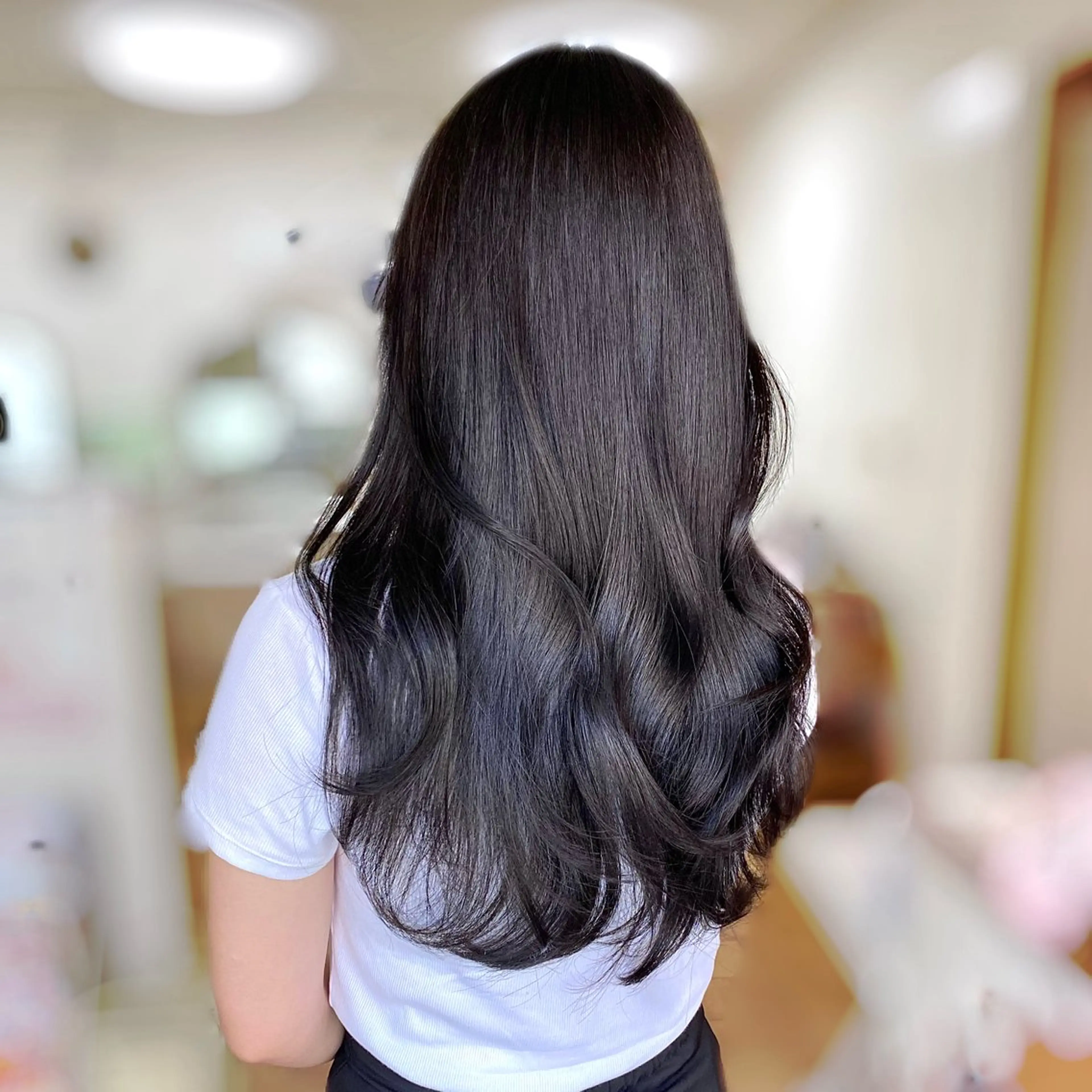 ロング カラー ブルーカラー 透明感カラー ダークグレー ダークグレージュ グレージュ ヘアカラー トリートメント 🥣 hashi 🛋️のヘアスタイル