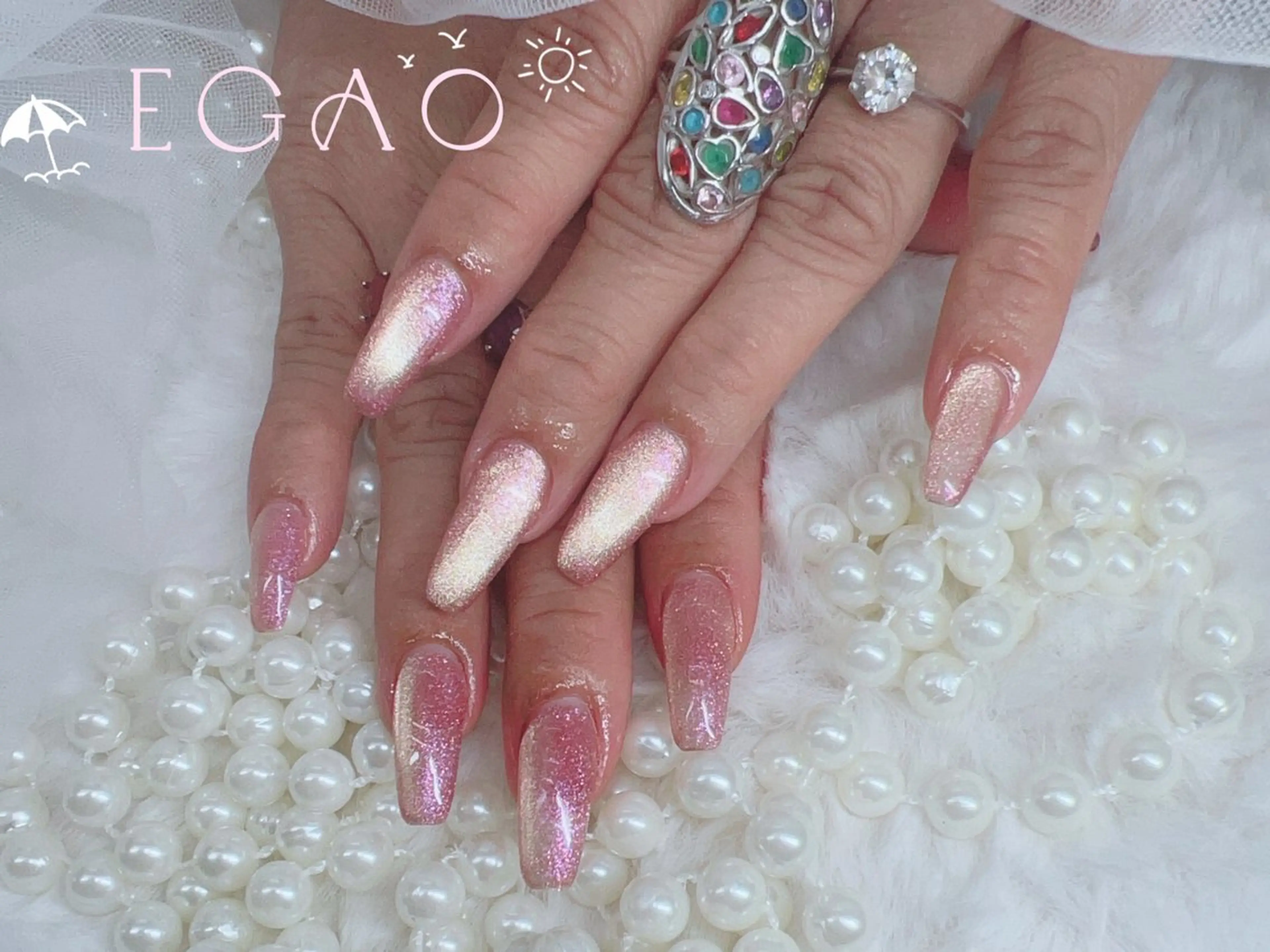 ネイル アートネイル フットネイル フレンチネイル ジェルネイル グラデーション ハンドネイル Egao Nail Salonのネイルデザイン