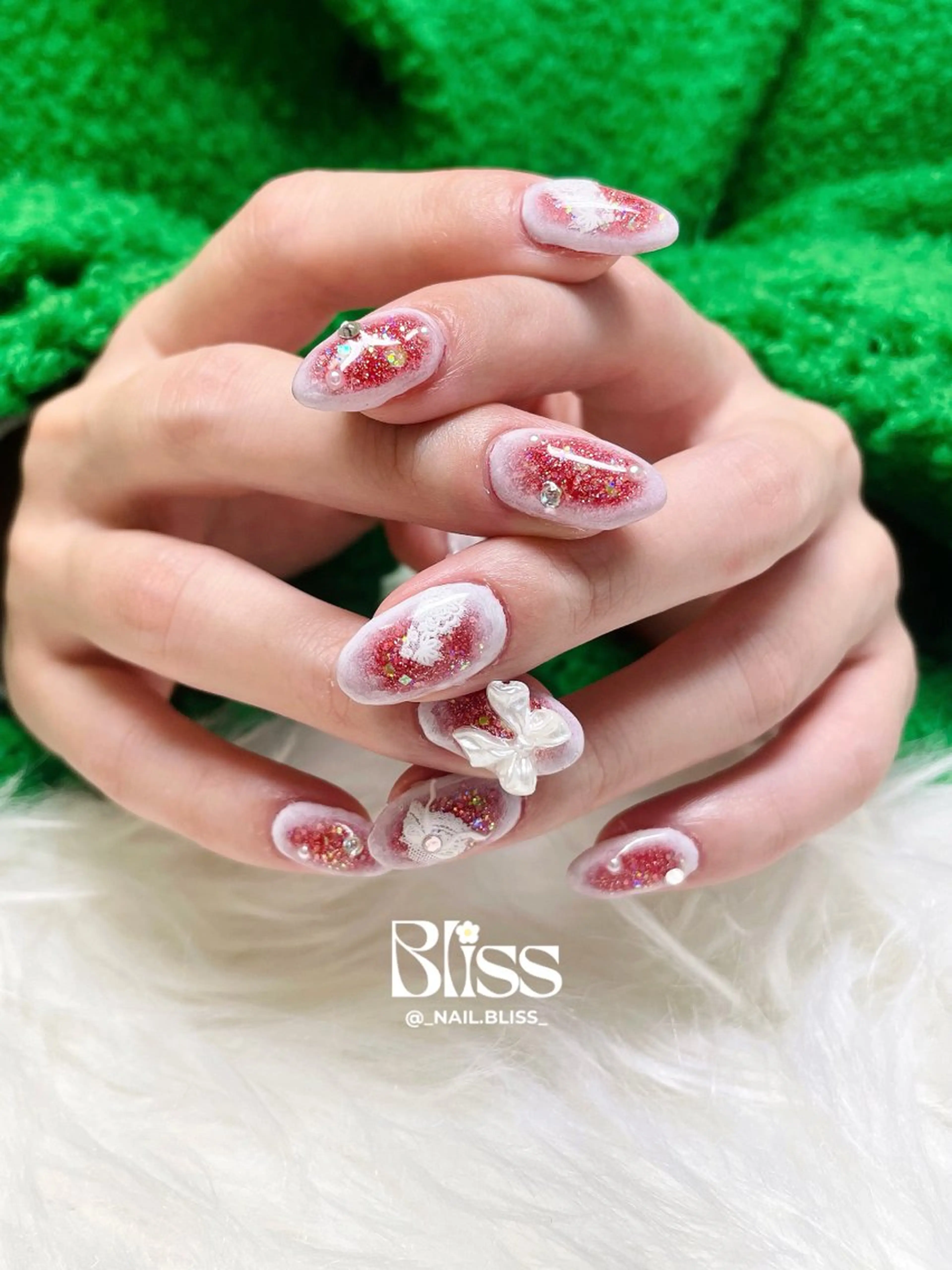 ネイル 冬ネイル クリスマス ハンドネイル NAIL BLISSのネイルデザイン