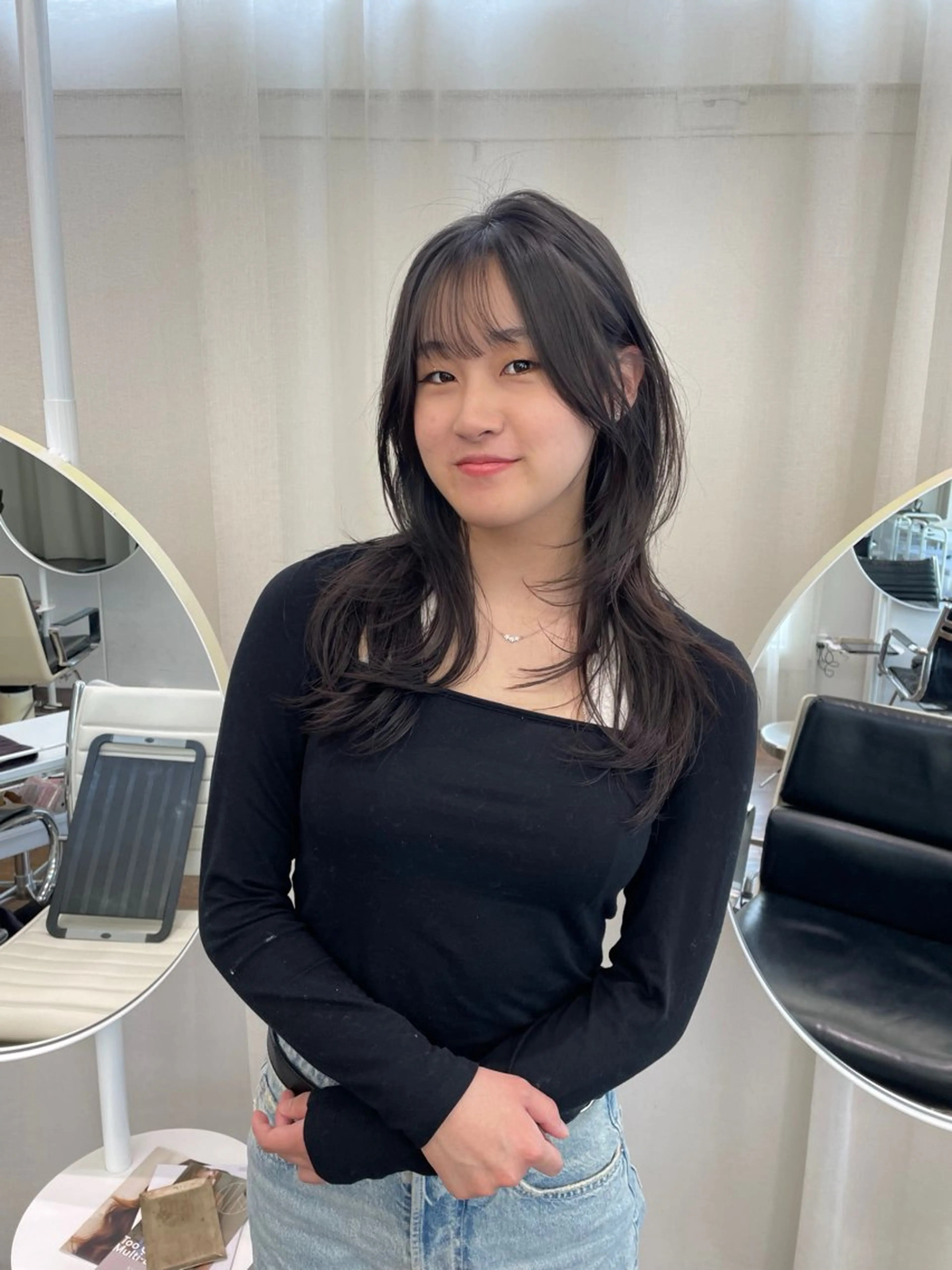 ロング カラー レイヤーカット カット ヘアカラー トリートメント レイヤーカット🎀 kanaのヘアスタイル
