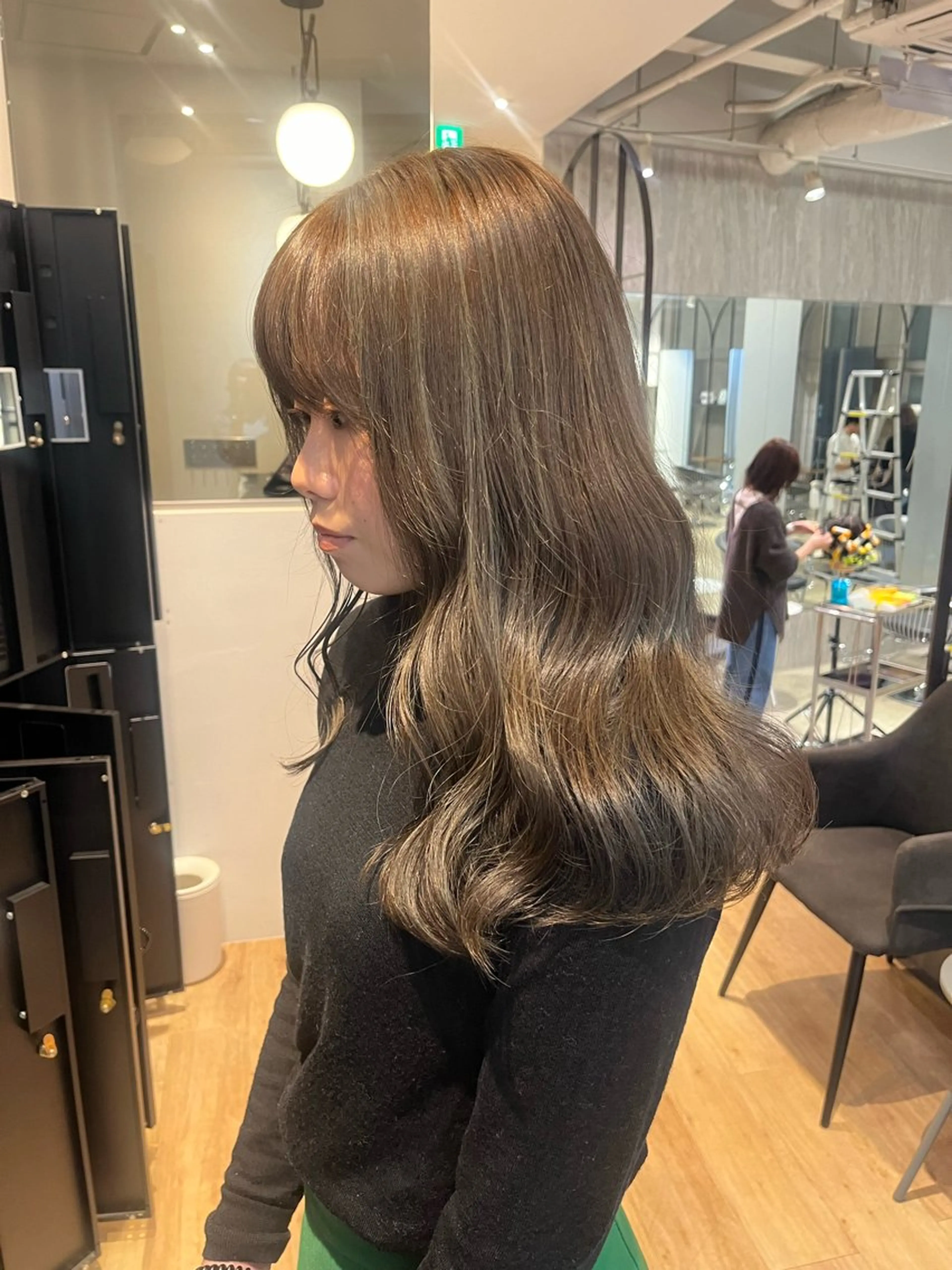 ロング カラー ハイライトカラー オリーブカラー ハイライト 森山 葵 ショート×メンズのヘアスタイル