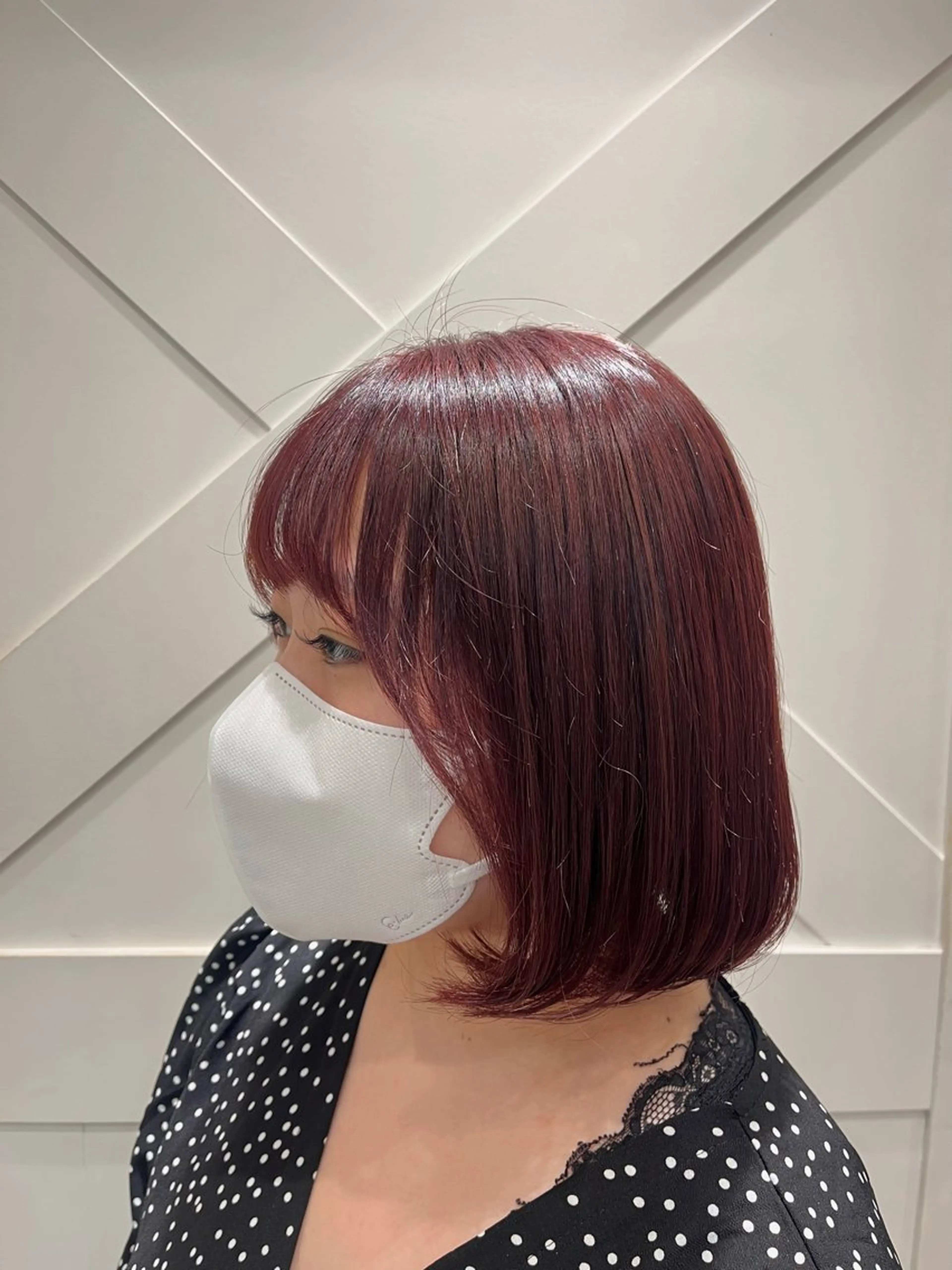 ミディアム カラー ヘアカラー トリートメント 暖色カラー/美髪矯正 /横浜/さくらのヘアスタイル