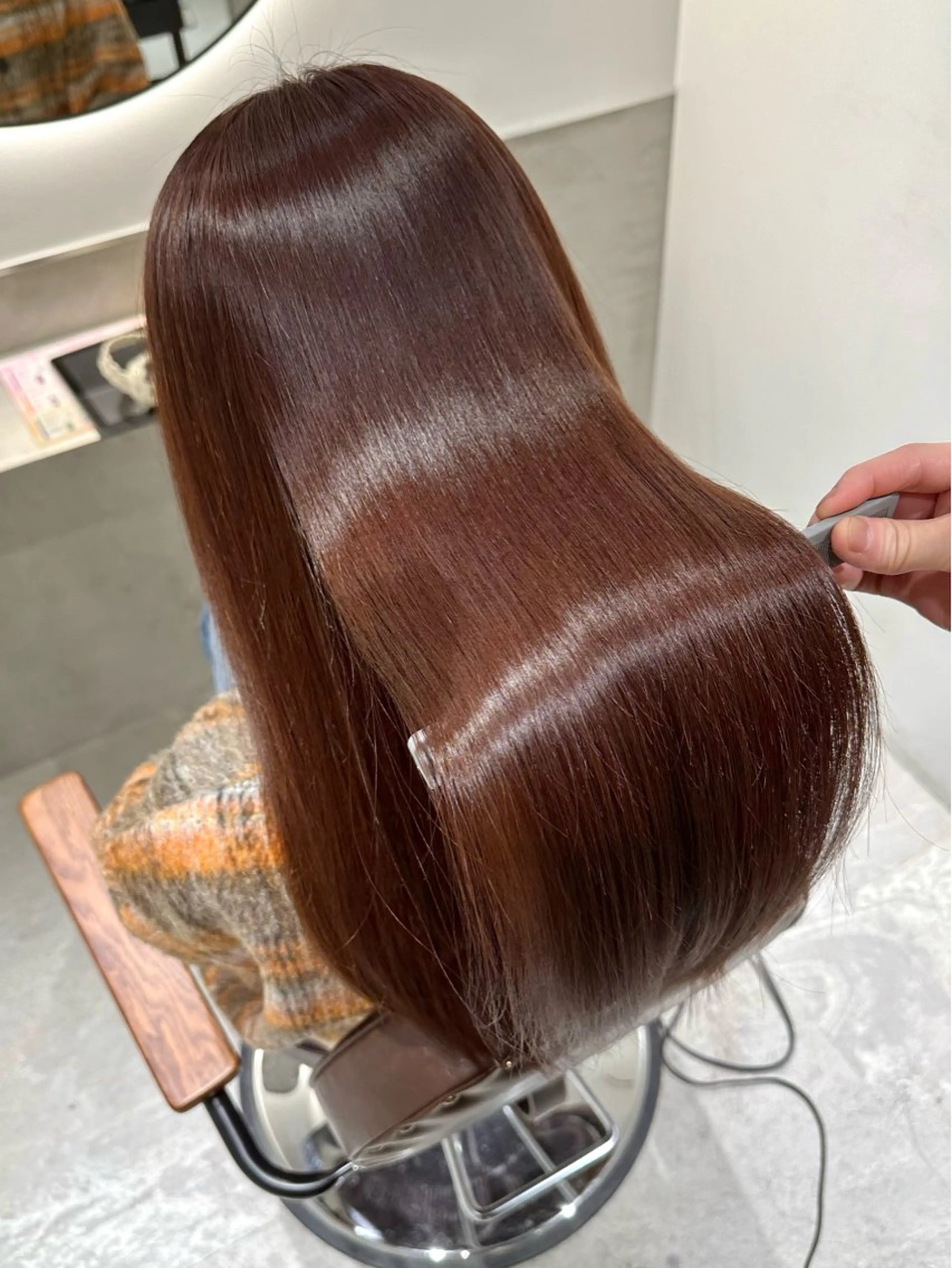 セミロング 髪質改善 トリートメント トリートメント 💖褒められサラ艶髪 💖髪質改善💖本木のヘアスタイル