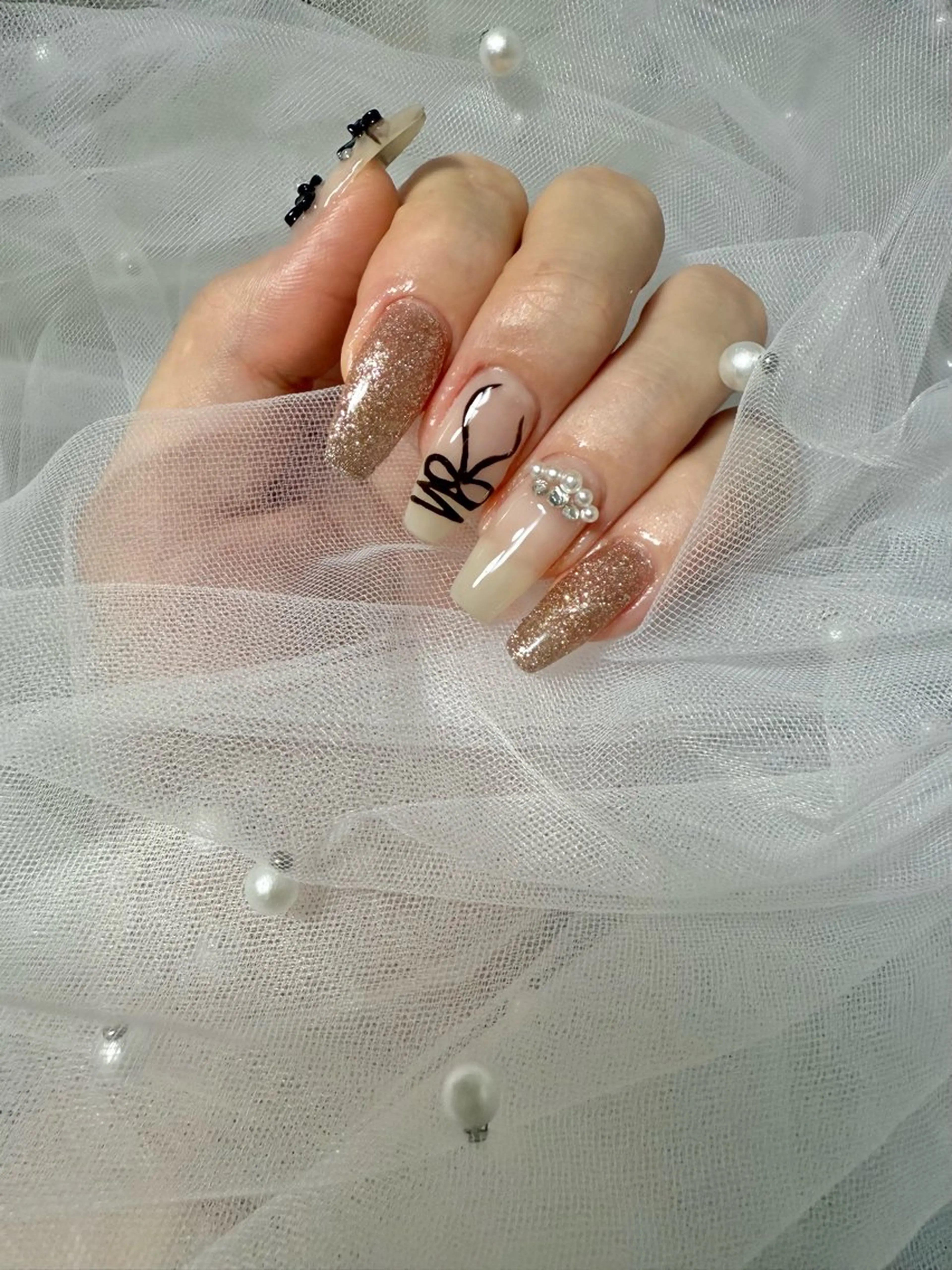 ネイル フラッシュネイル リボン RII nailのネイルデザイン