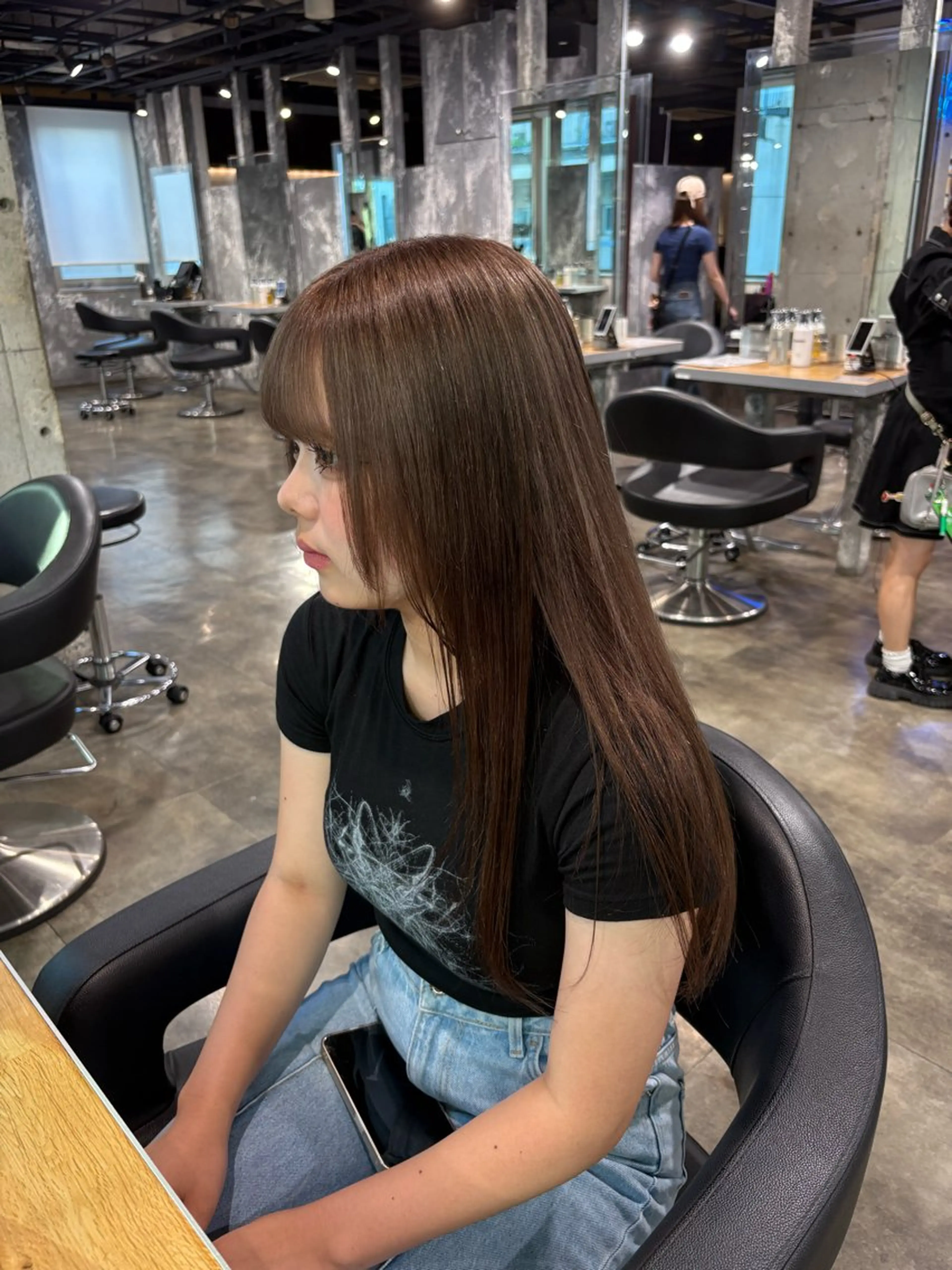 ロング カラー カット ヘアカラー ハイトーンブロンド 横浜💞ミオのヘアスタイル