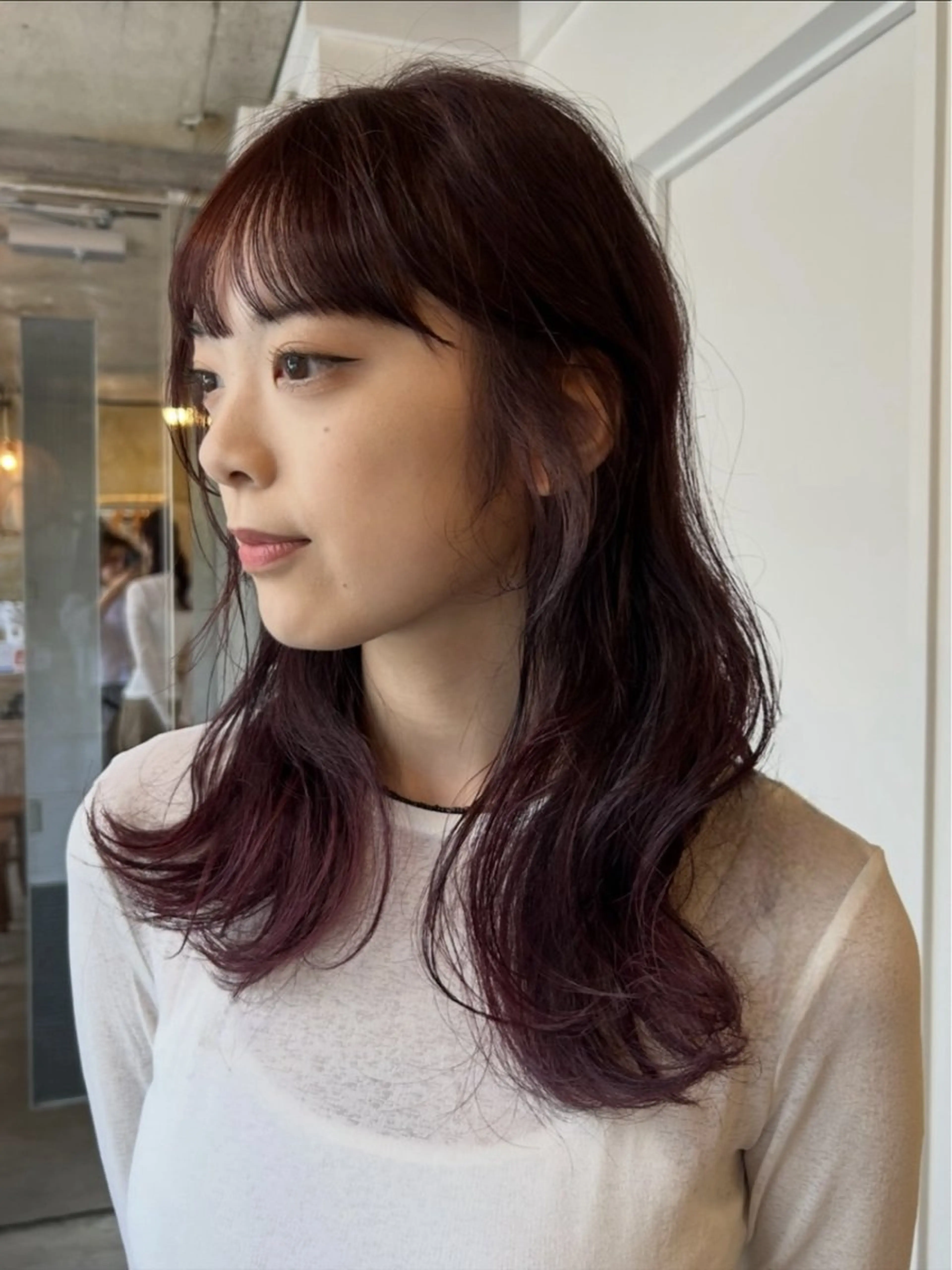 セミロング カラー ヘアカラー トリートメント momona / English 🆗のヘアスタイル