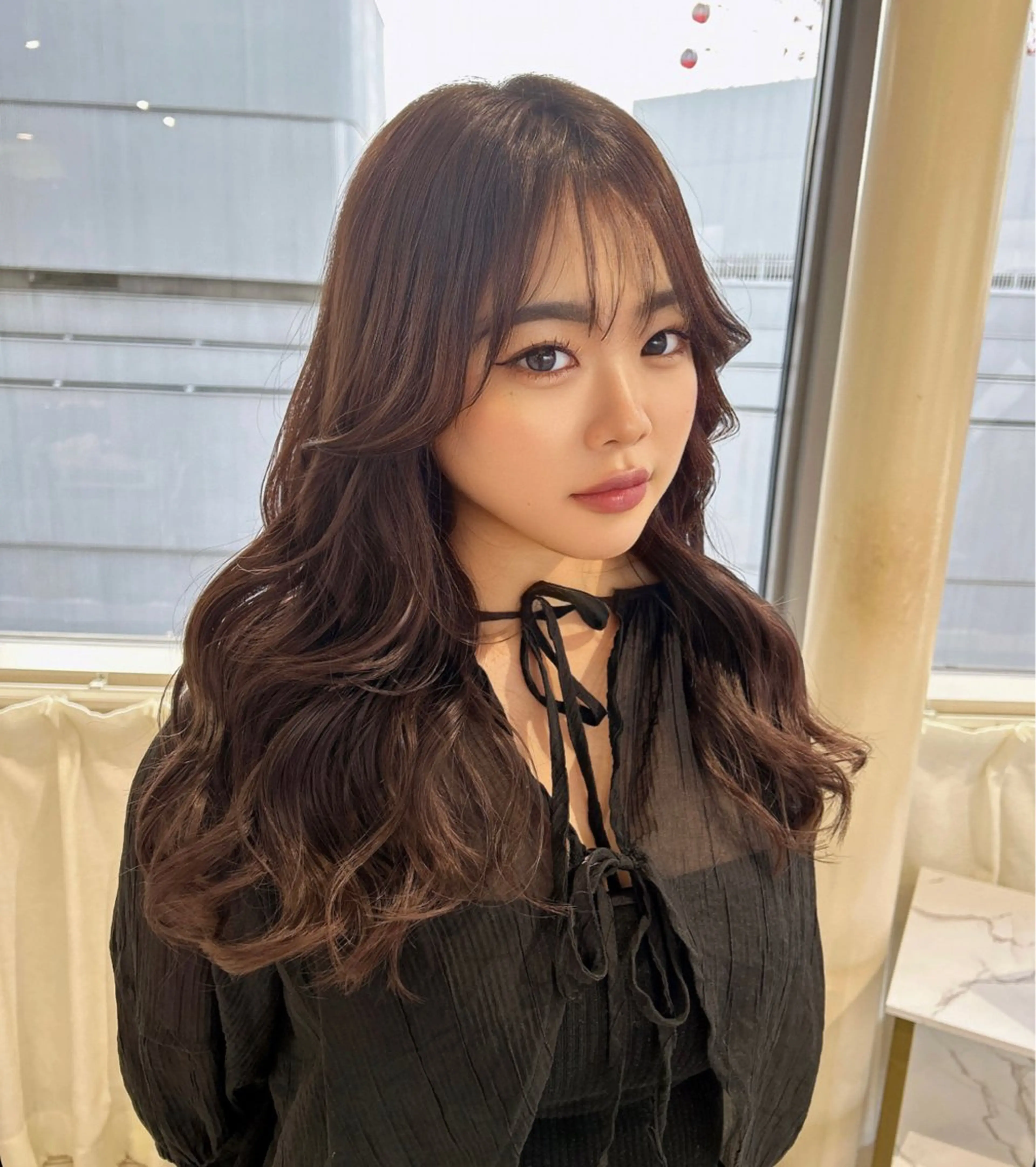 ロング カラー ヘアカラー トリートメント 大阪ヘアカラー ブリーチmarinaのヘアスタイル
