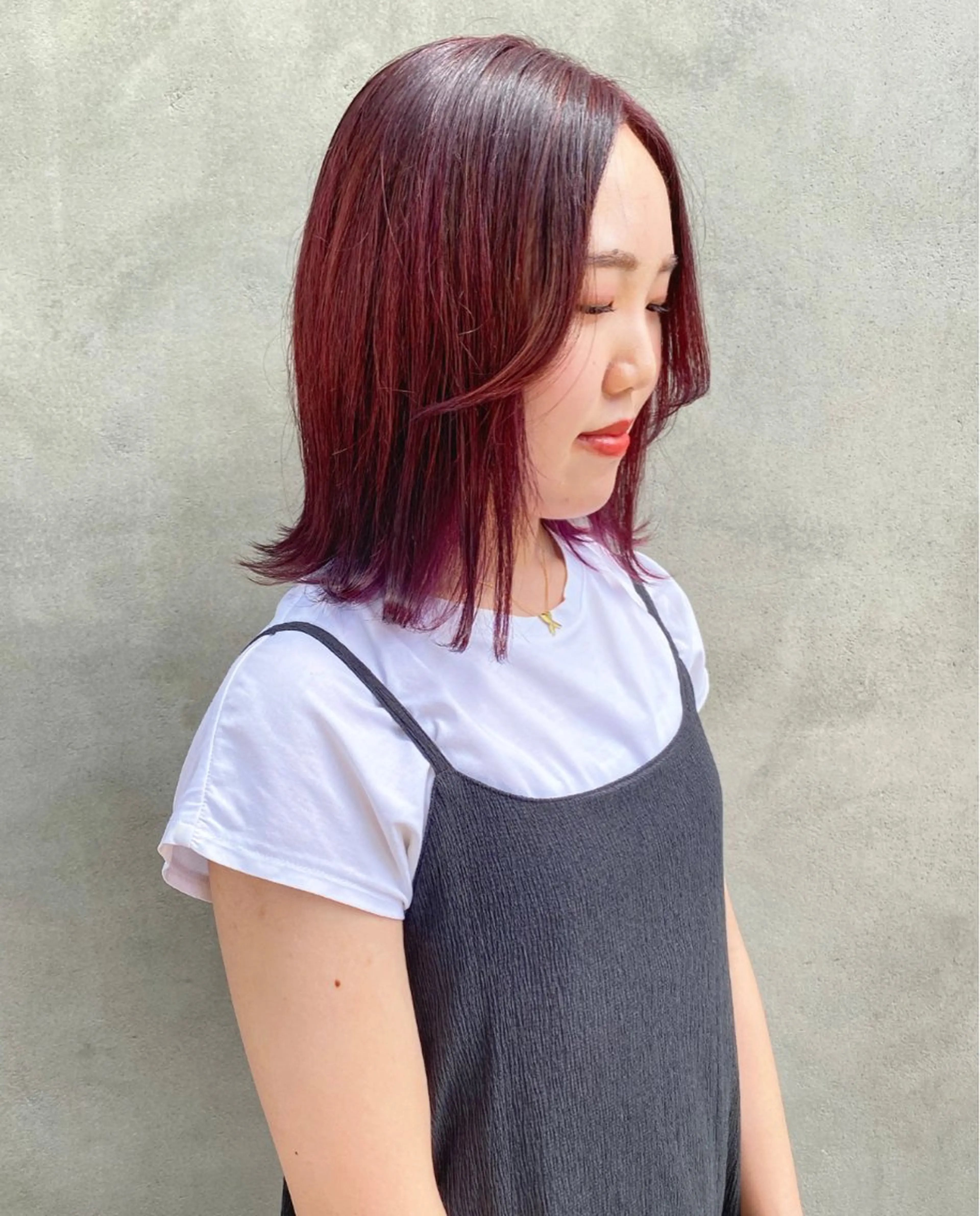 ミディアム カラー ブリーチ ダブルカラー ブリーチなしカラー トリートメント SHICENEケイ レイヤーカット🦋のヘアスタイル