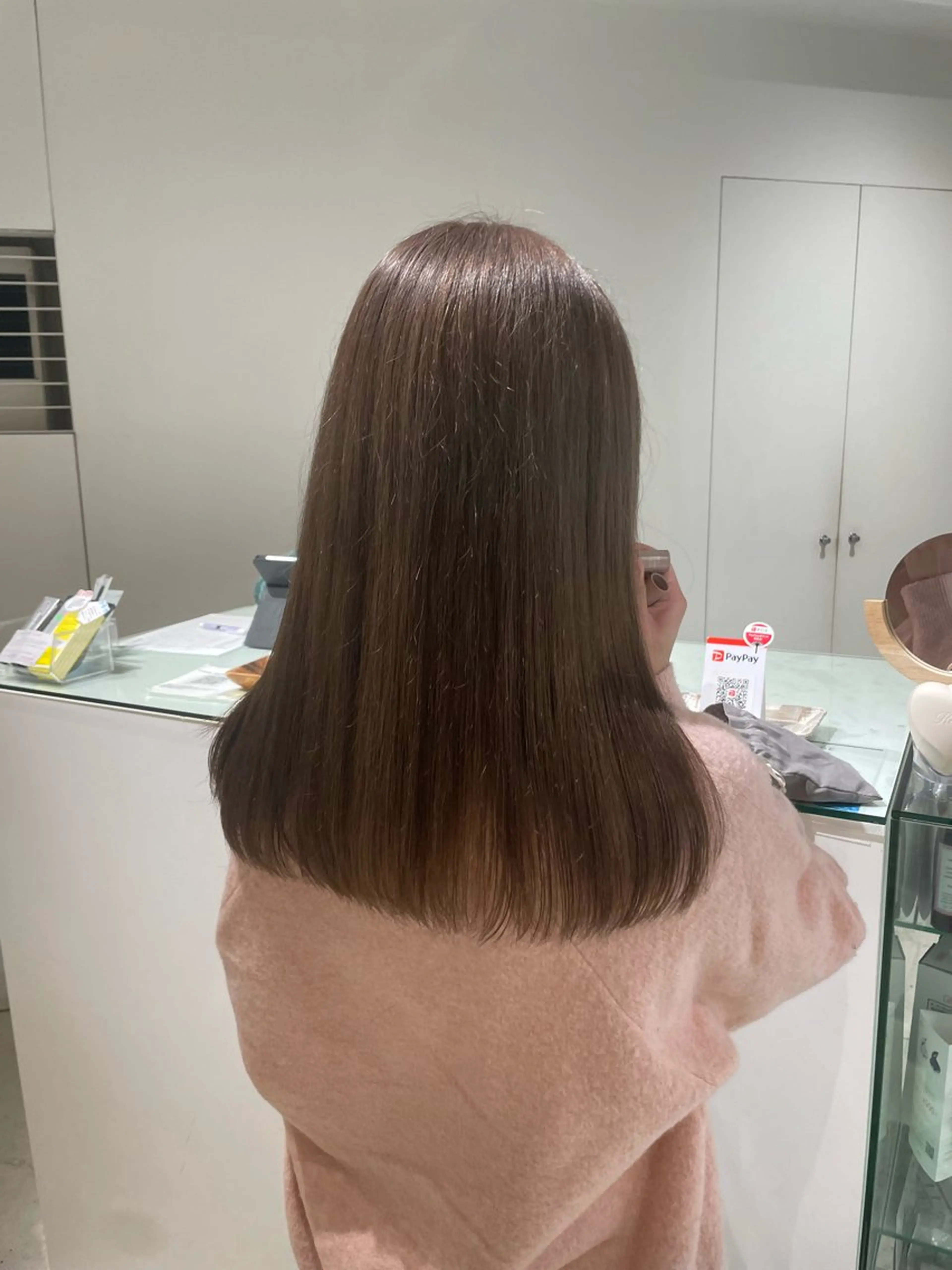 セミロング カラー ヘアカラー loely 💞miyuのヘアスタイル