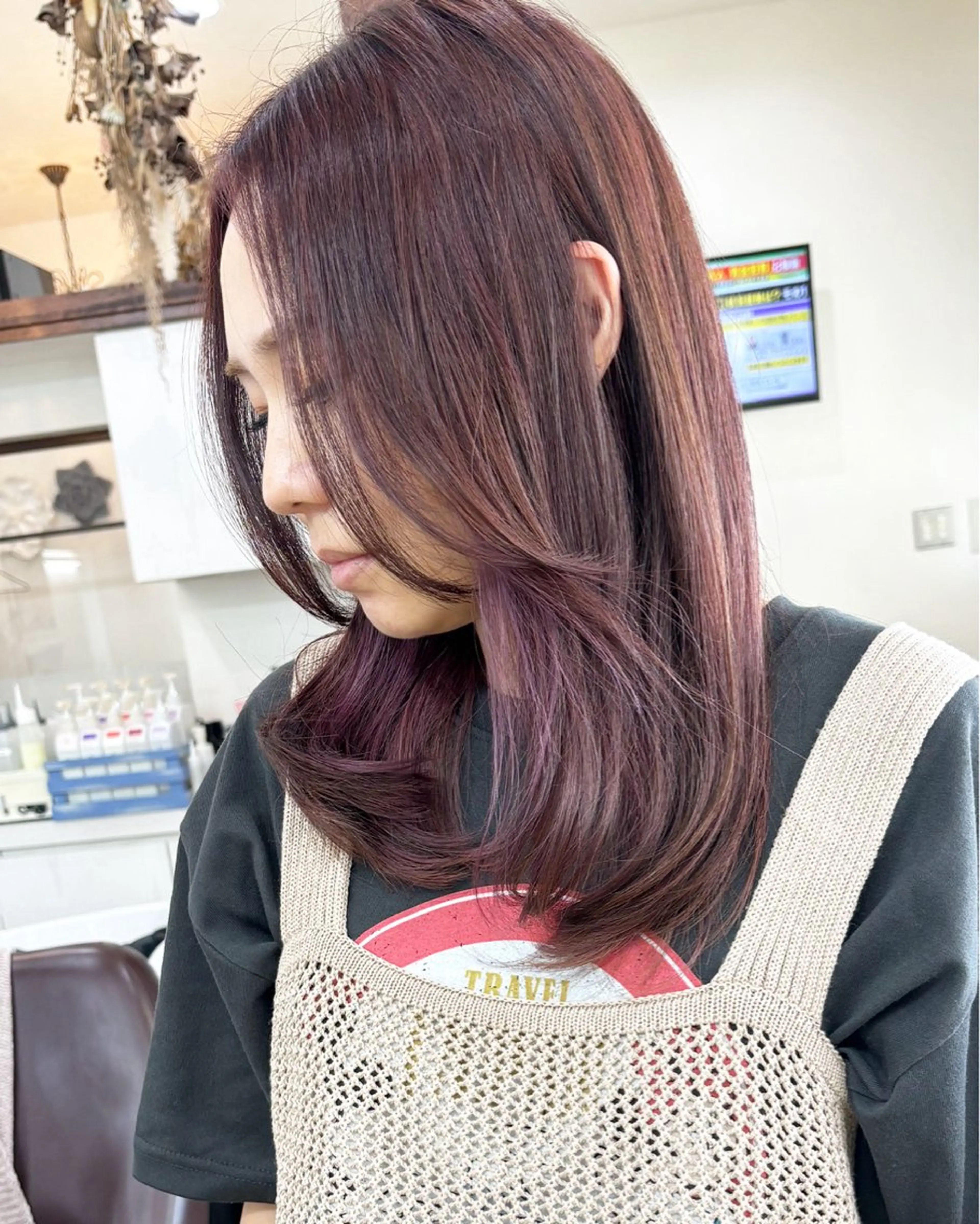 ミディアム カラー イルミナカラー カット ヘアカラー grand juteのヘアスタイル