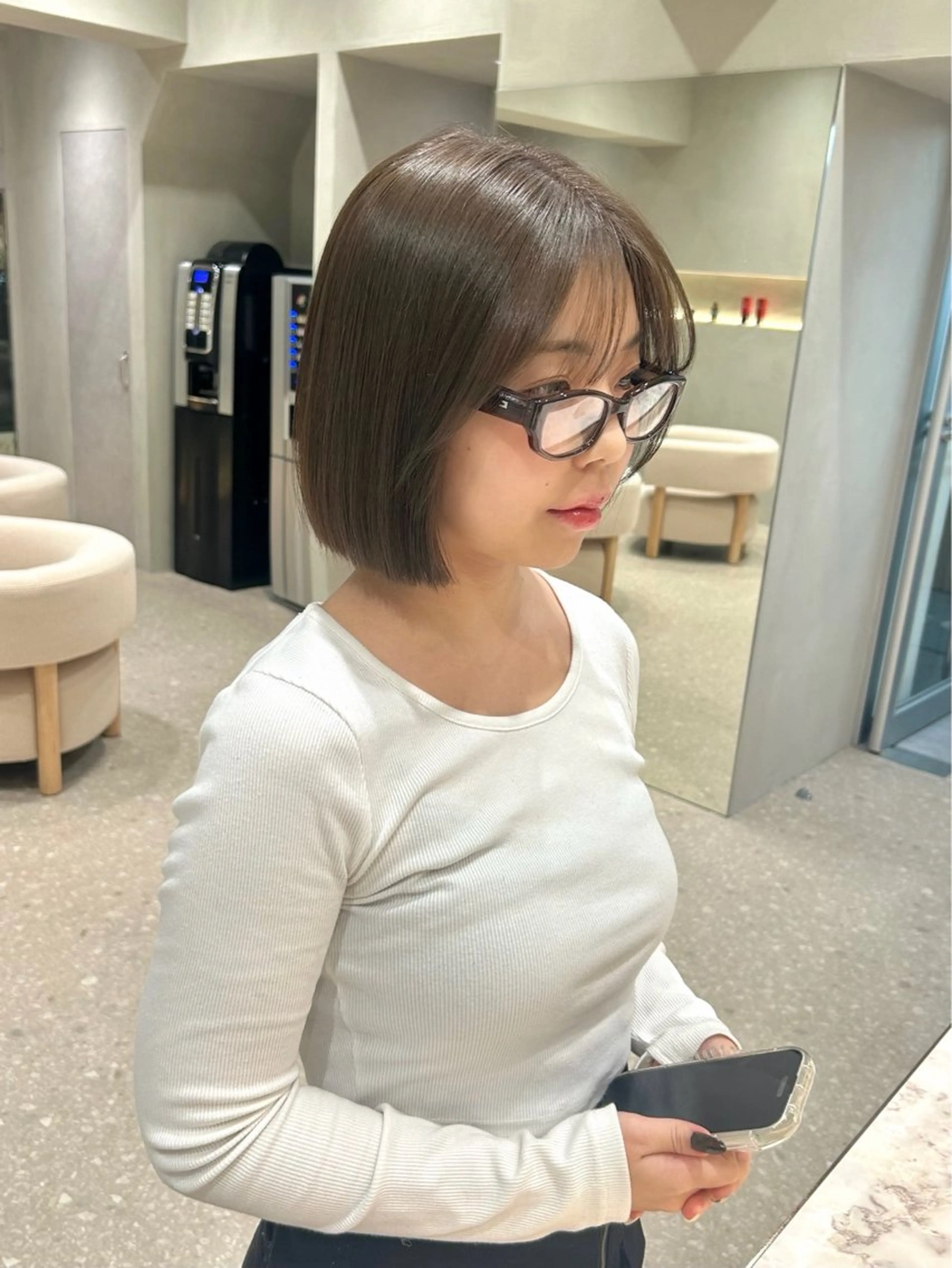 ショート カラー Luce横浜店所属・yuu 🪴 透明感 カラー/メンズパーマのヘアスタイル