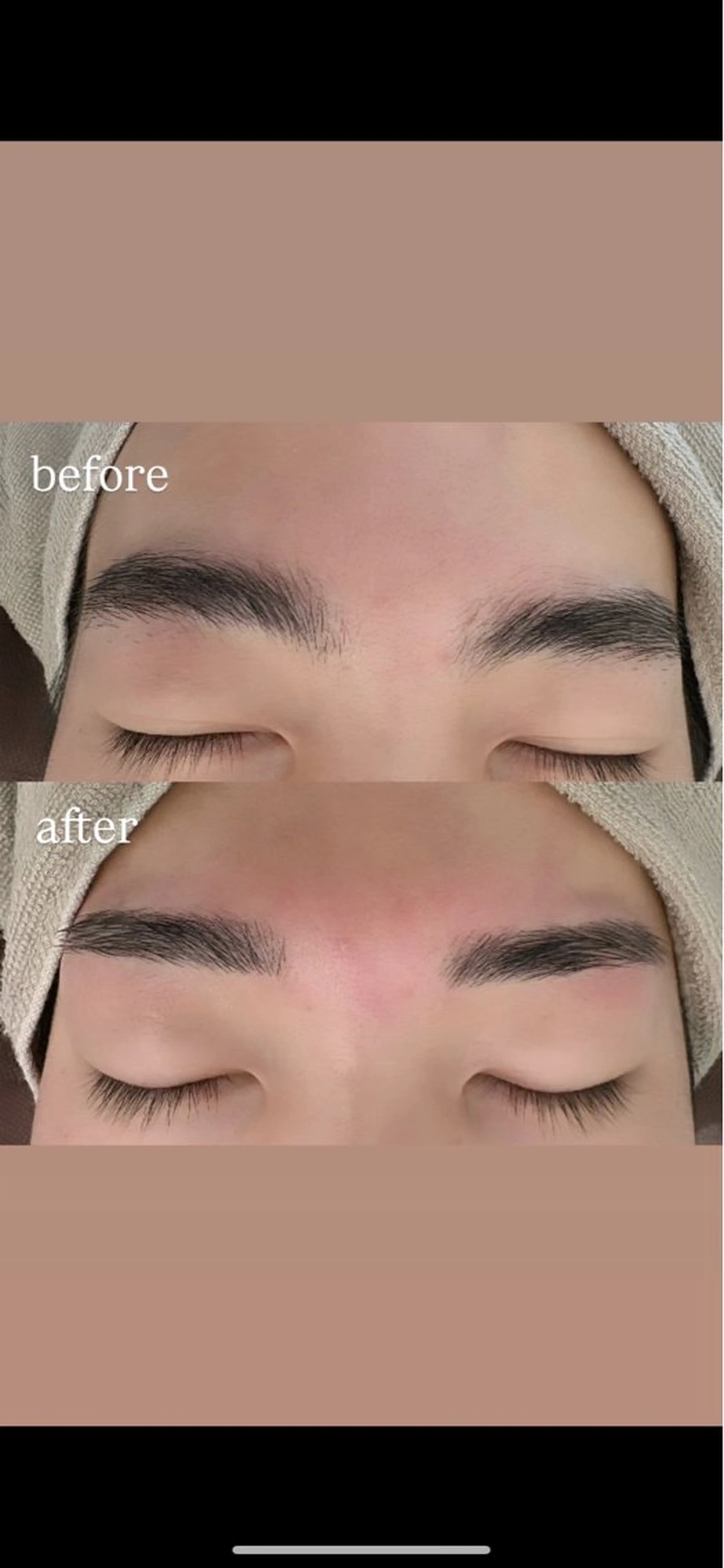 男性🚹 アイブロウリフト 眉毛の毛流れ矯正✨の写真