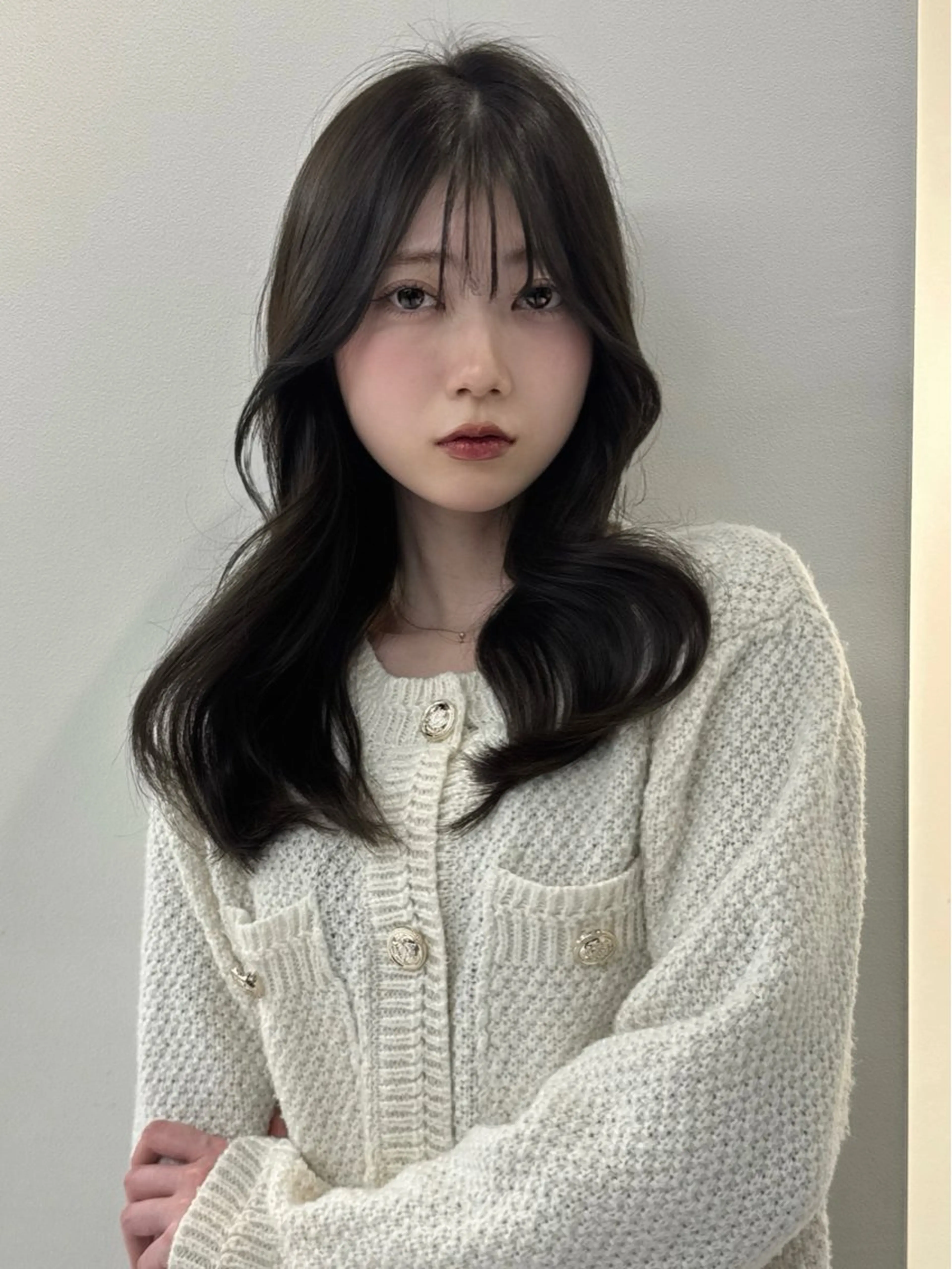 ミディアム ヘアカラー トリートメント 野口聖矢/縮毛矯正 髪質改善/ViVIEのヘアスタイル