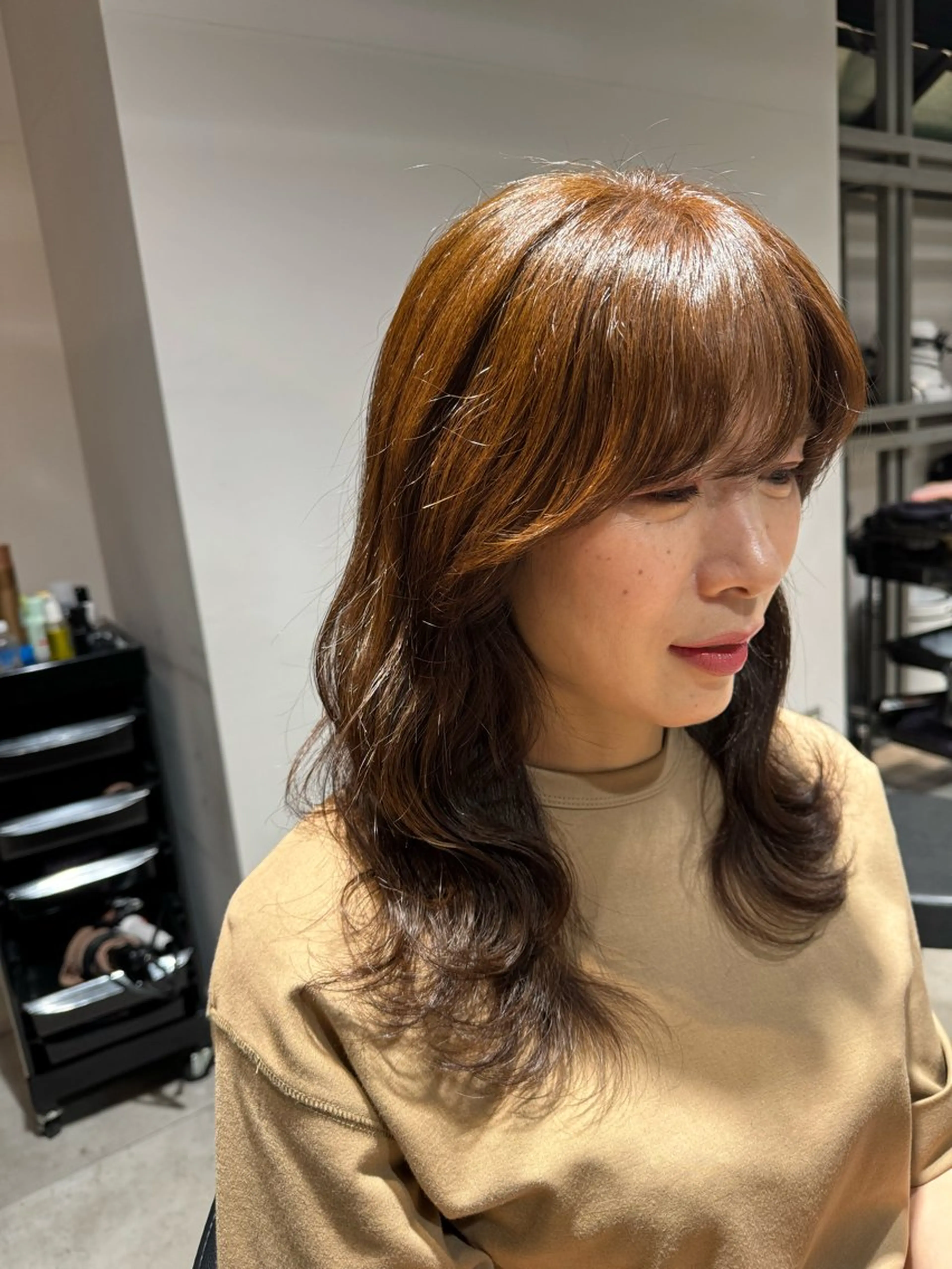 セミロング くびれヘア くびれレイヤー レイヤーカット カット Dxxxx III所属・オシャレ女性目線の 大人メンズ❁⃘*.ﾟのヘアスタイル