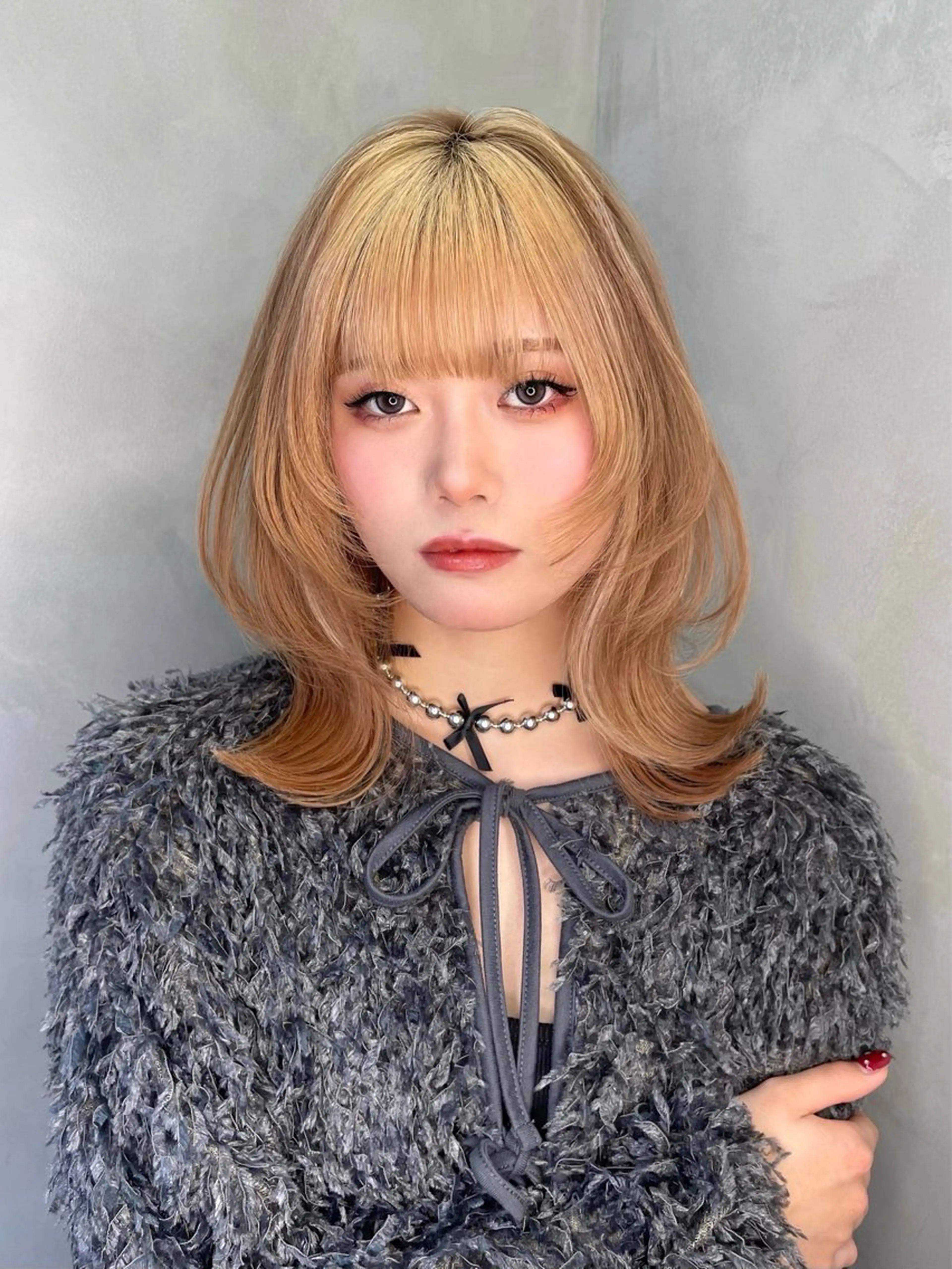 ミディアム カット ヘアカラー トリートメント 🪽韓国ヘア髪質改善 🪽なるのヘアスタイル