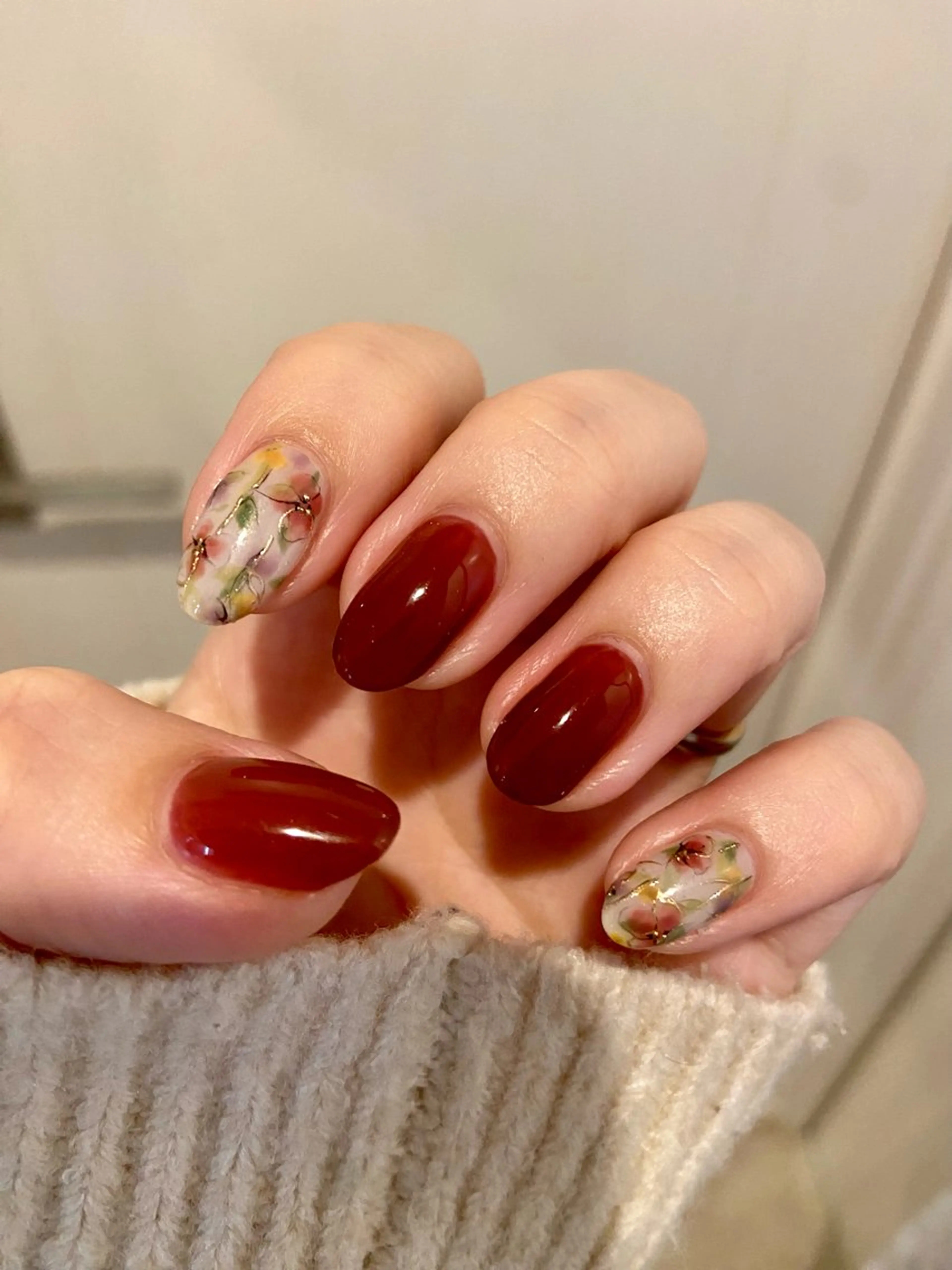 ネイル フラワーネイル ﾈｲﾙｻﾛﾝ Bellefleurのネイルデザイン