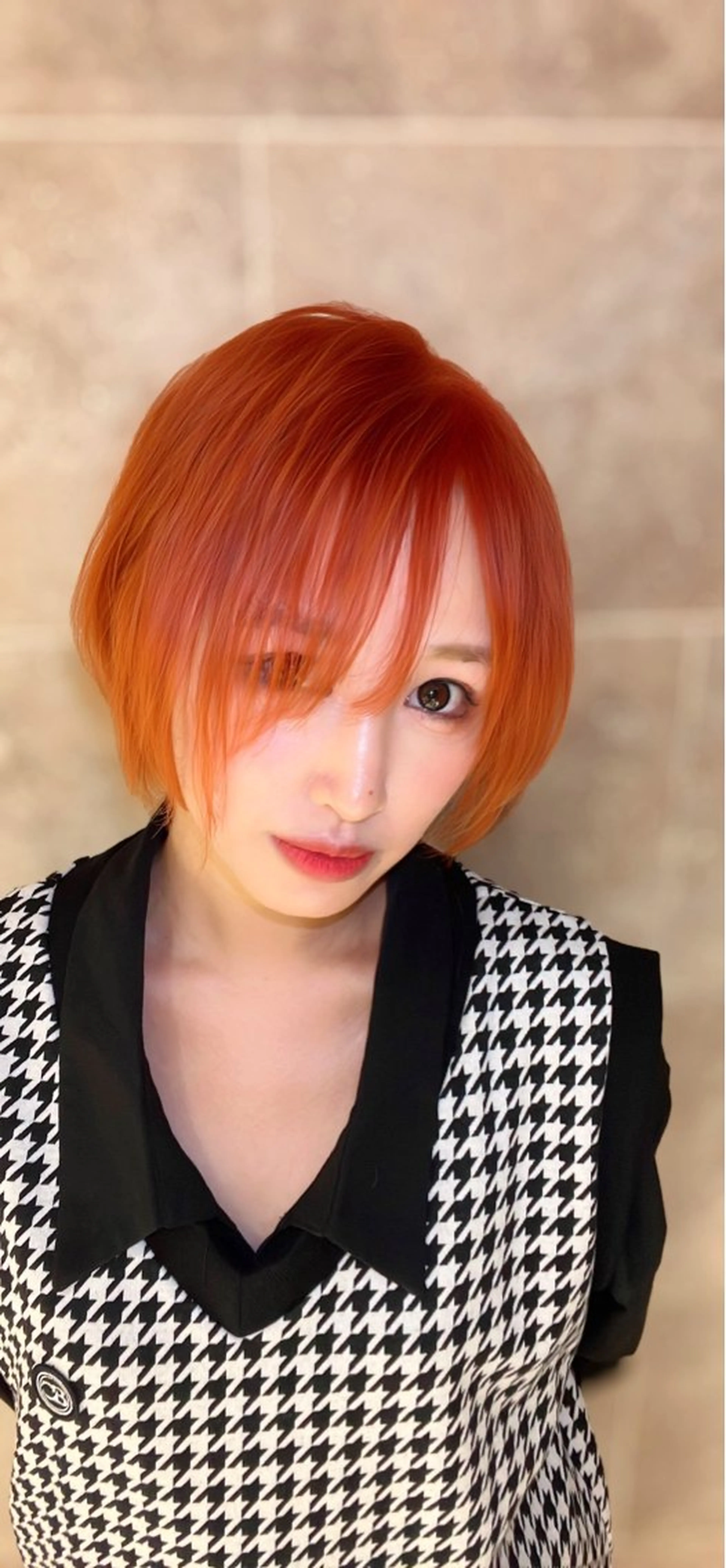 セミロング カラー カット ヘアカラー 顔まわりの神様 藤嶋秀幸のヘアスタイル