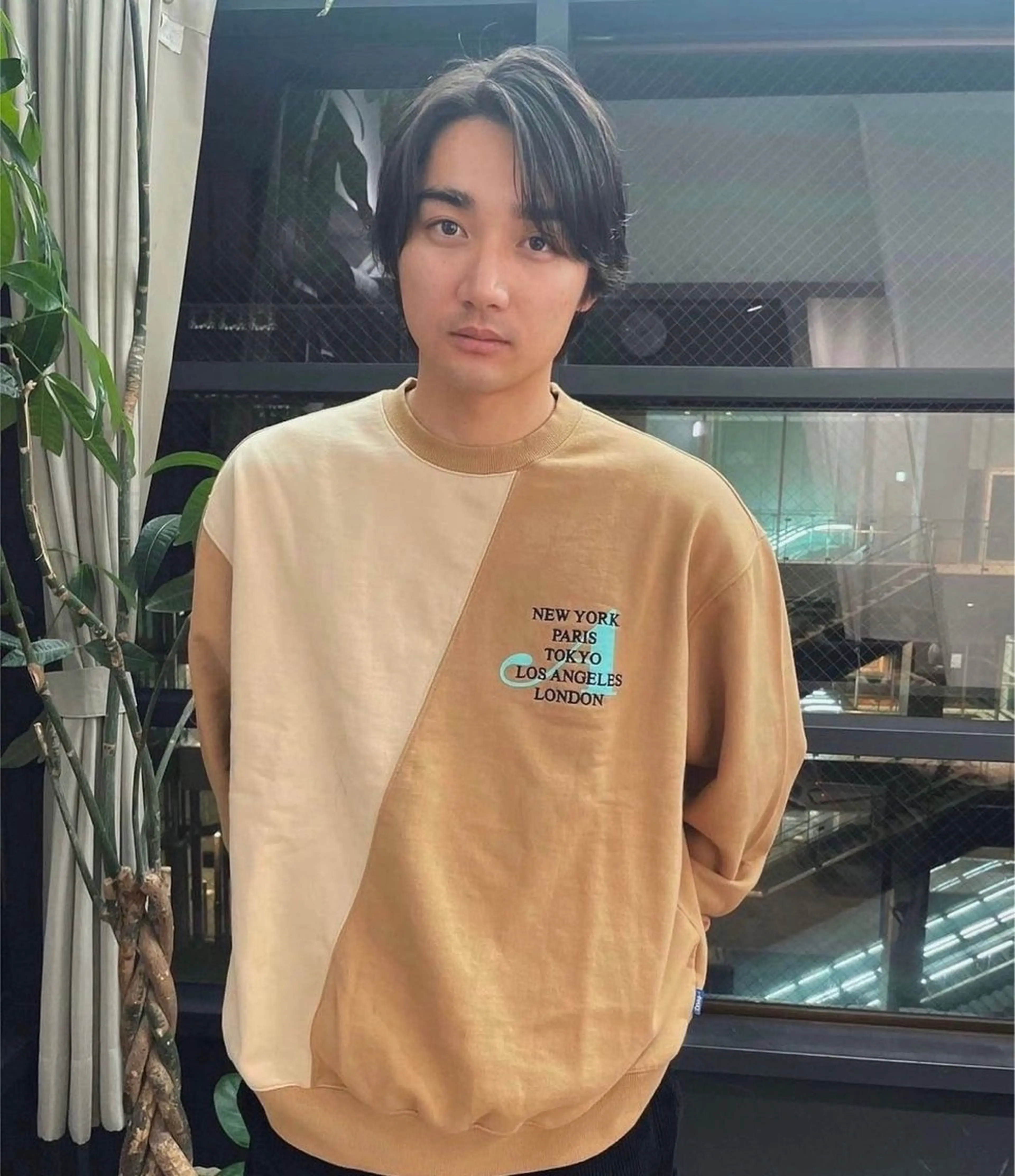 メンズ センターパート 田形清流のヘアスタイル