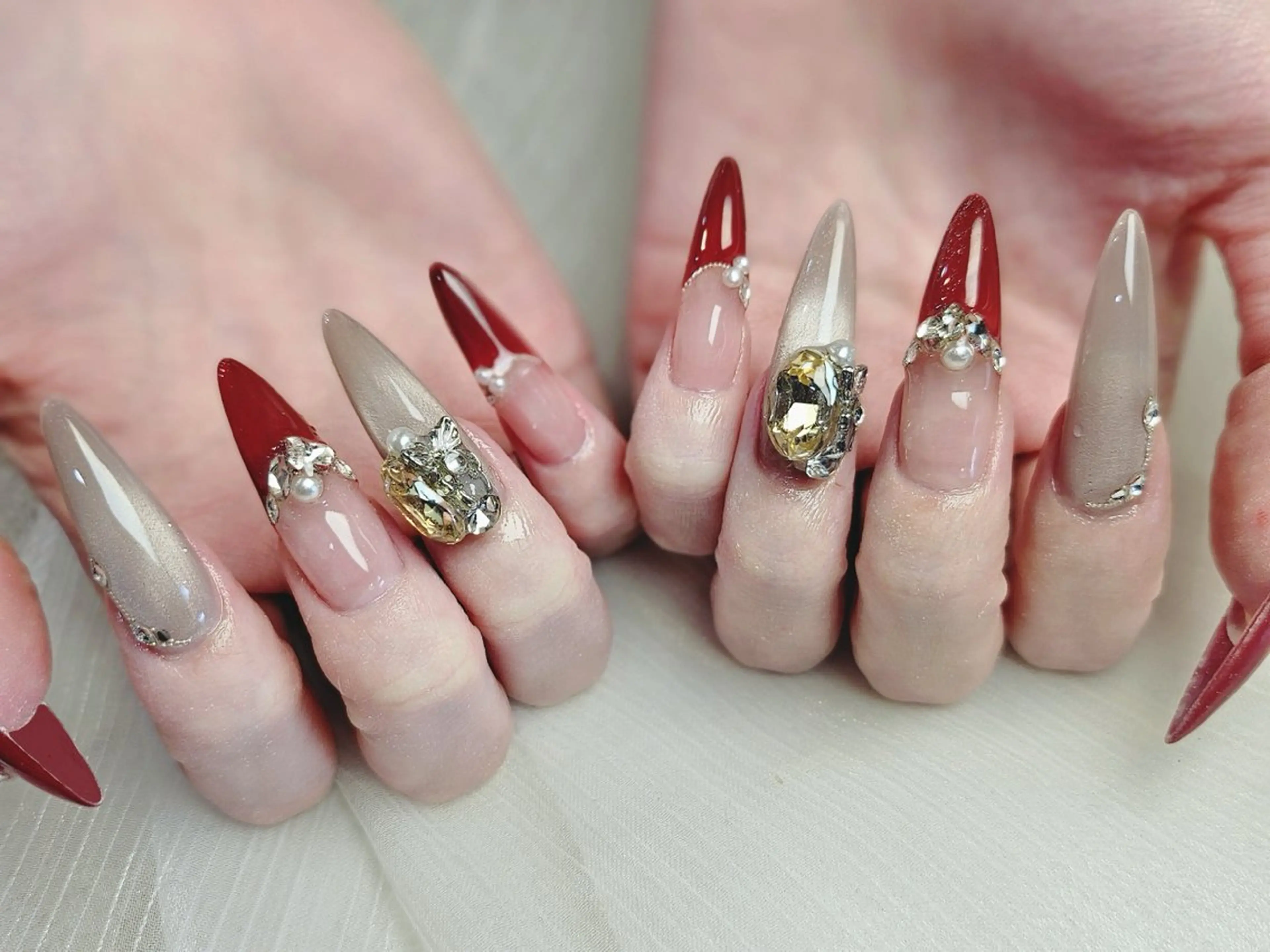 ネイル アートネイル フットネイル フレンチネイル ジェルネイル ハート My nail所属・babarla Nailのネイルデザイン