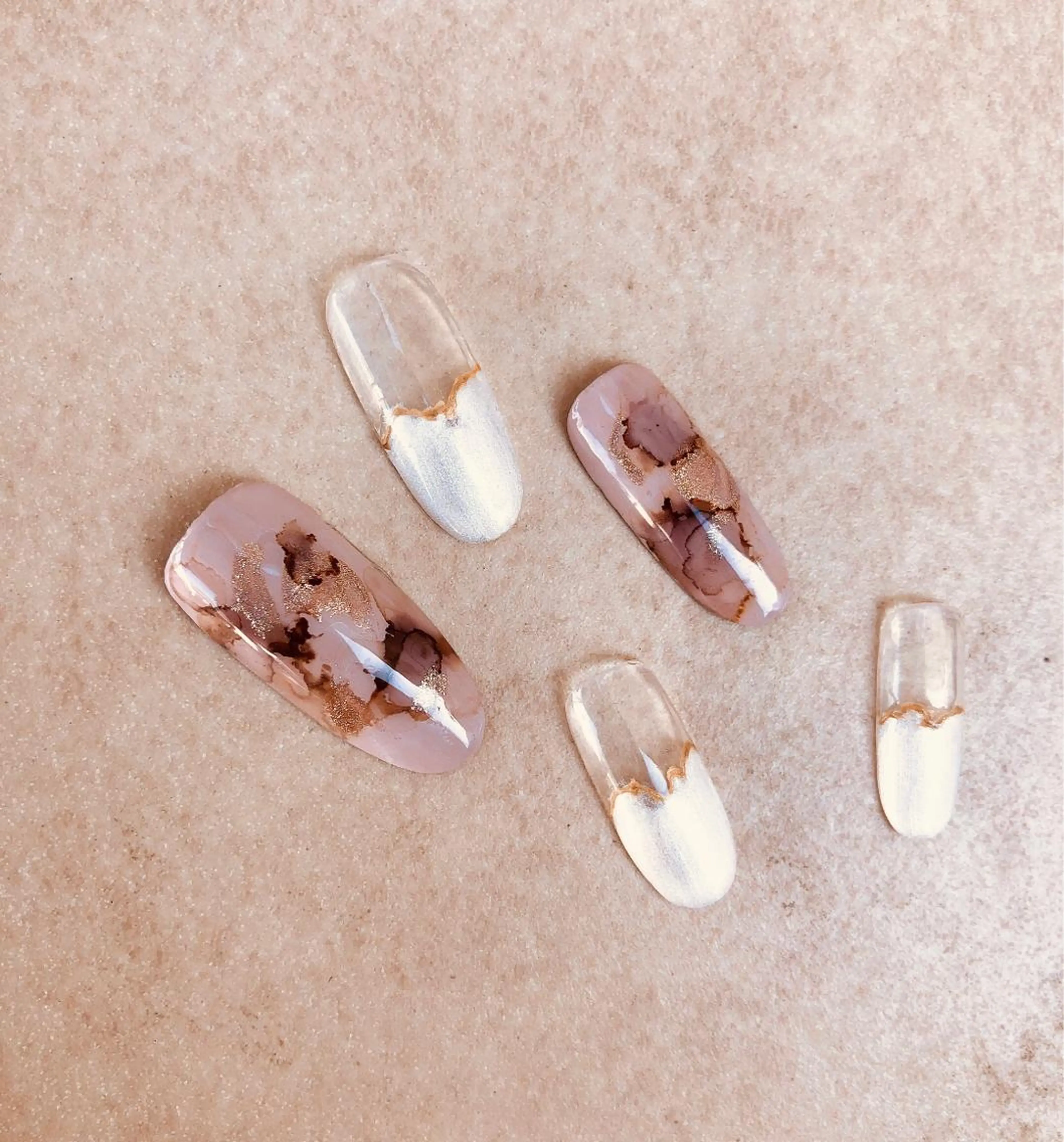 ネイル ニュアンスネイル ハンドケア nail salon Farbe〜ファルべのネイルデザイン