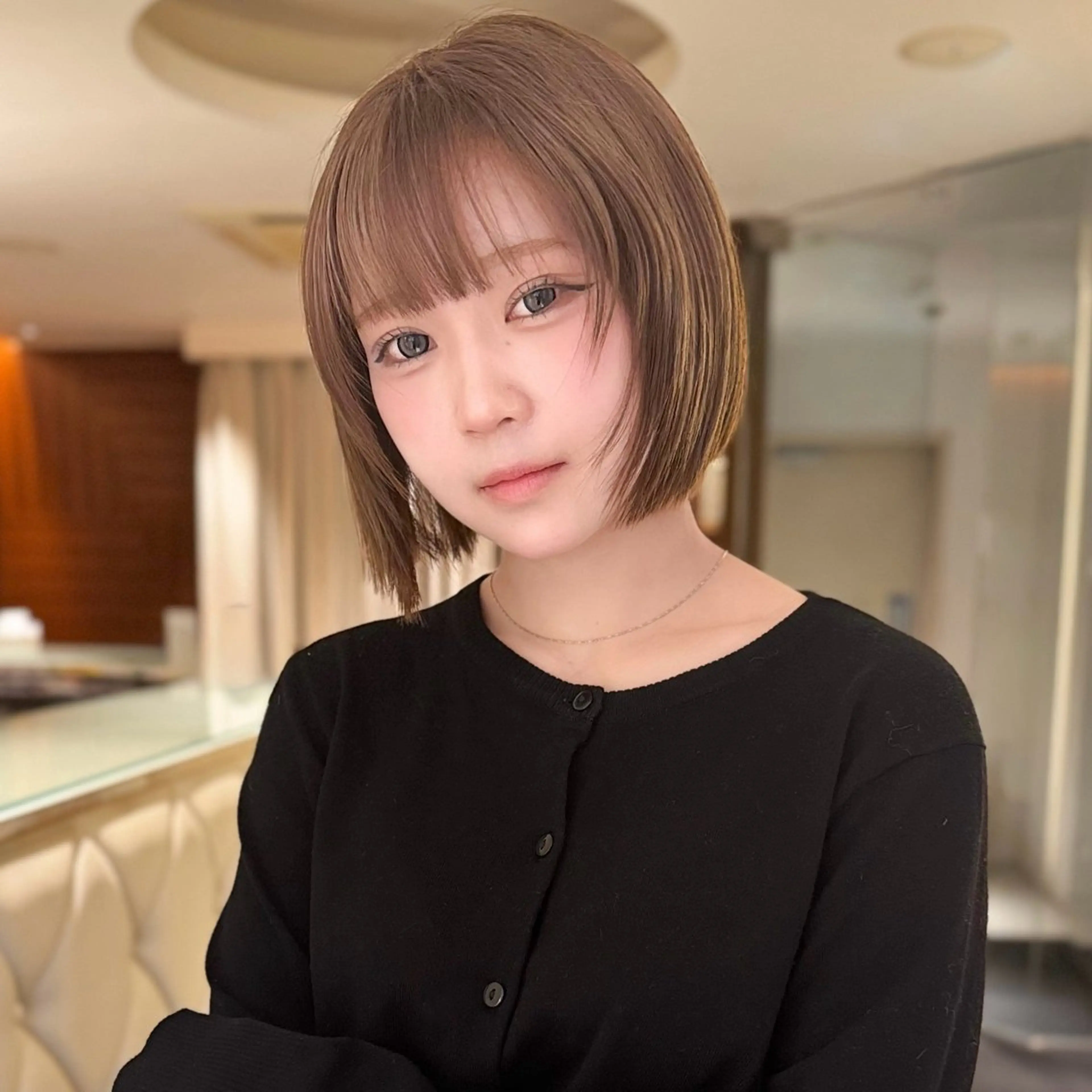 ショート ボブレイヤー ボブ レイヤーカット モデル募集/山田蓮/ レイヤーボブのヘアスタイル