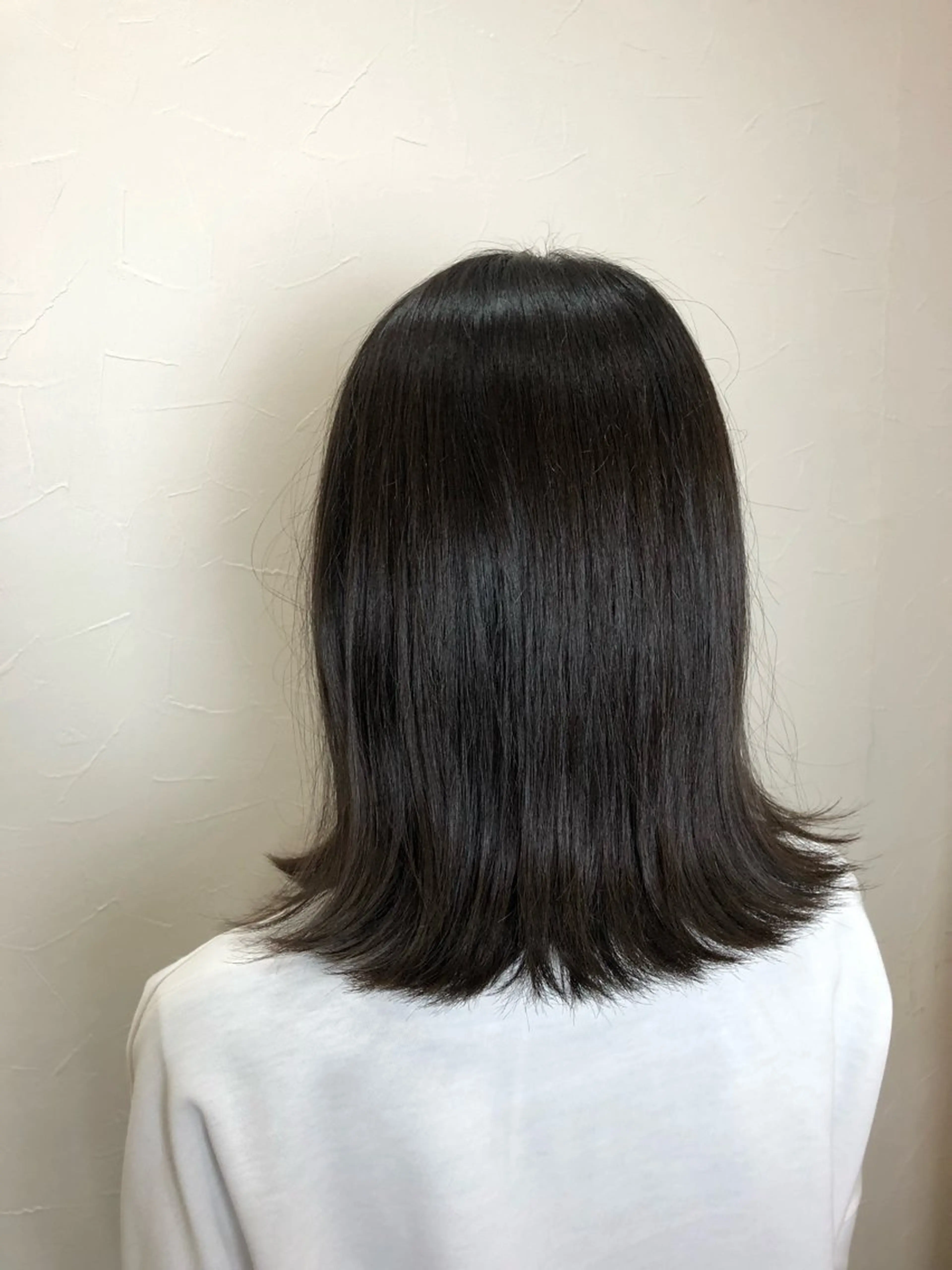 ミディアム 外ハネヘア 縮毛矯正&髪質改善/ きょうの🐺のヘアスタイル