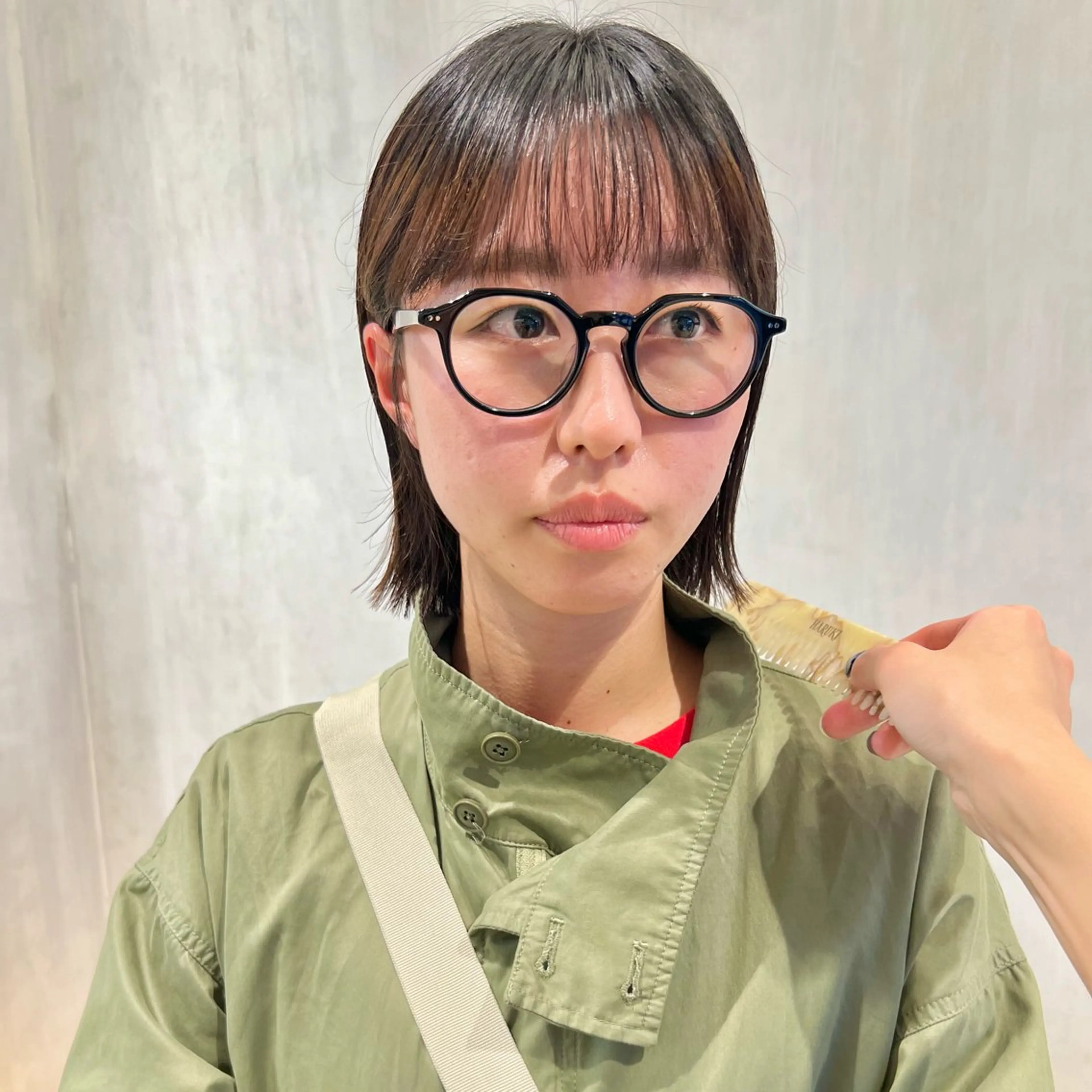 ショート カラー ボブ ワイドバング カット ヘアカラー トリートメント 古川 晴輝のヘアスタイル