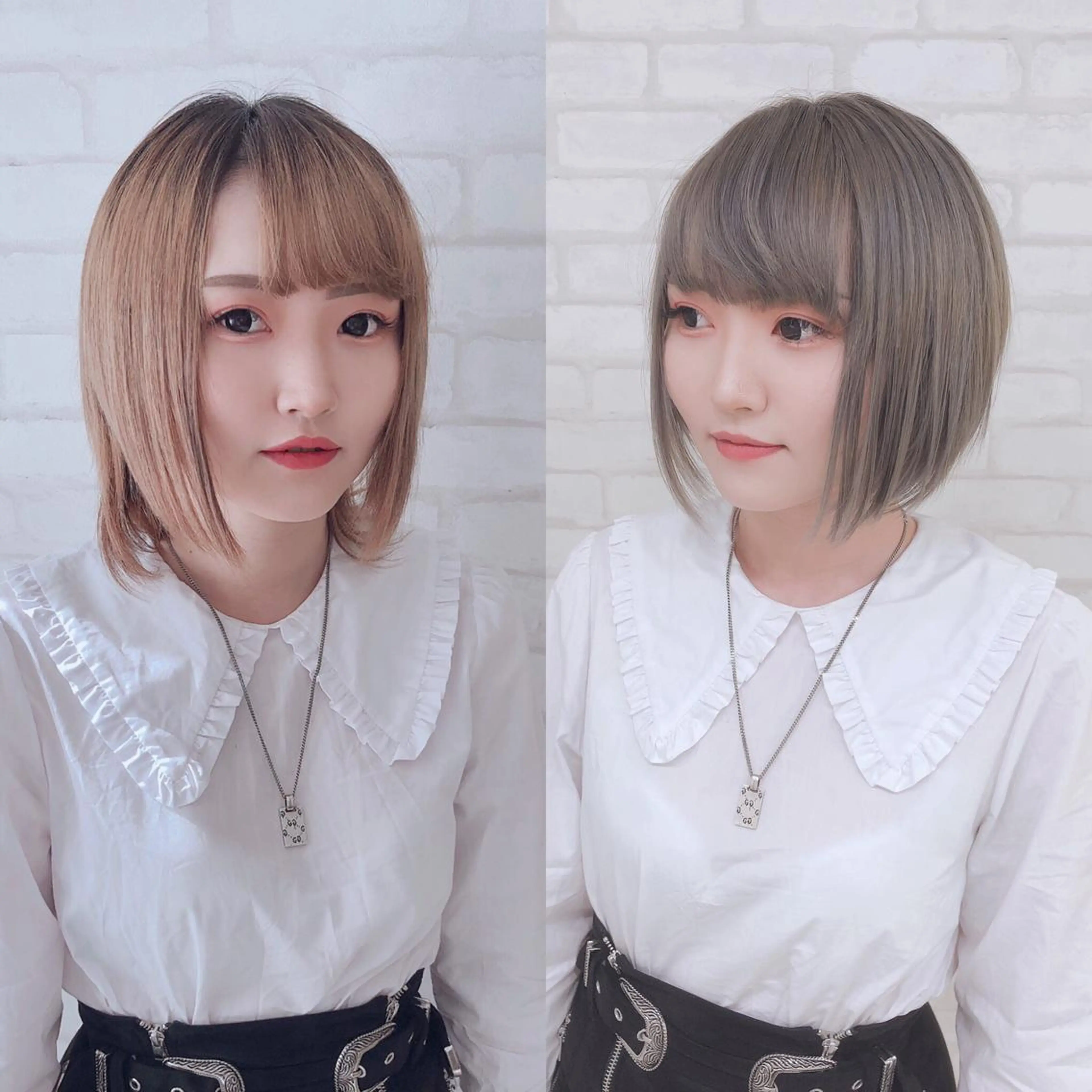 ミディアム カット ヘアカラー トリートメント アビリタ 警固のヘアスタイル