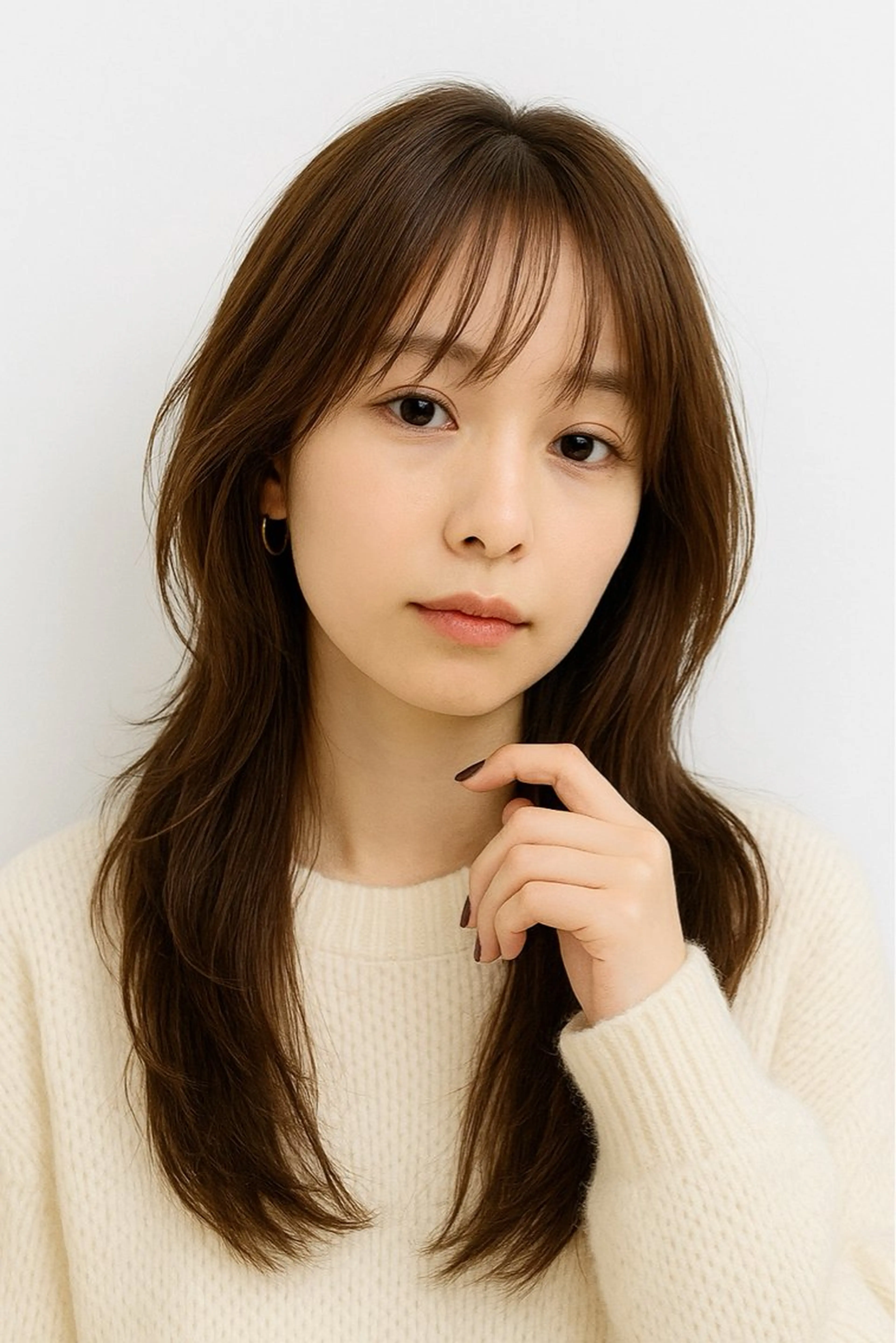 トレンドヘア⭕️【レイヤーカットハッシュカット】+【透明感カラー】+【内部補修トリートメント】中顔面短縮の写真