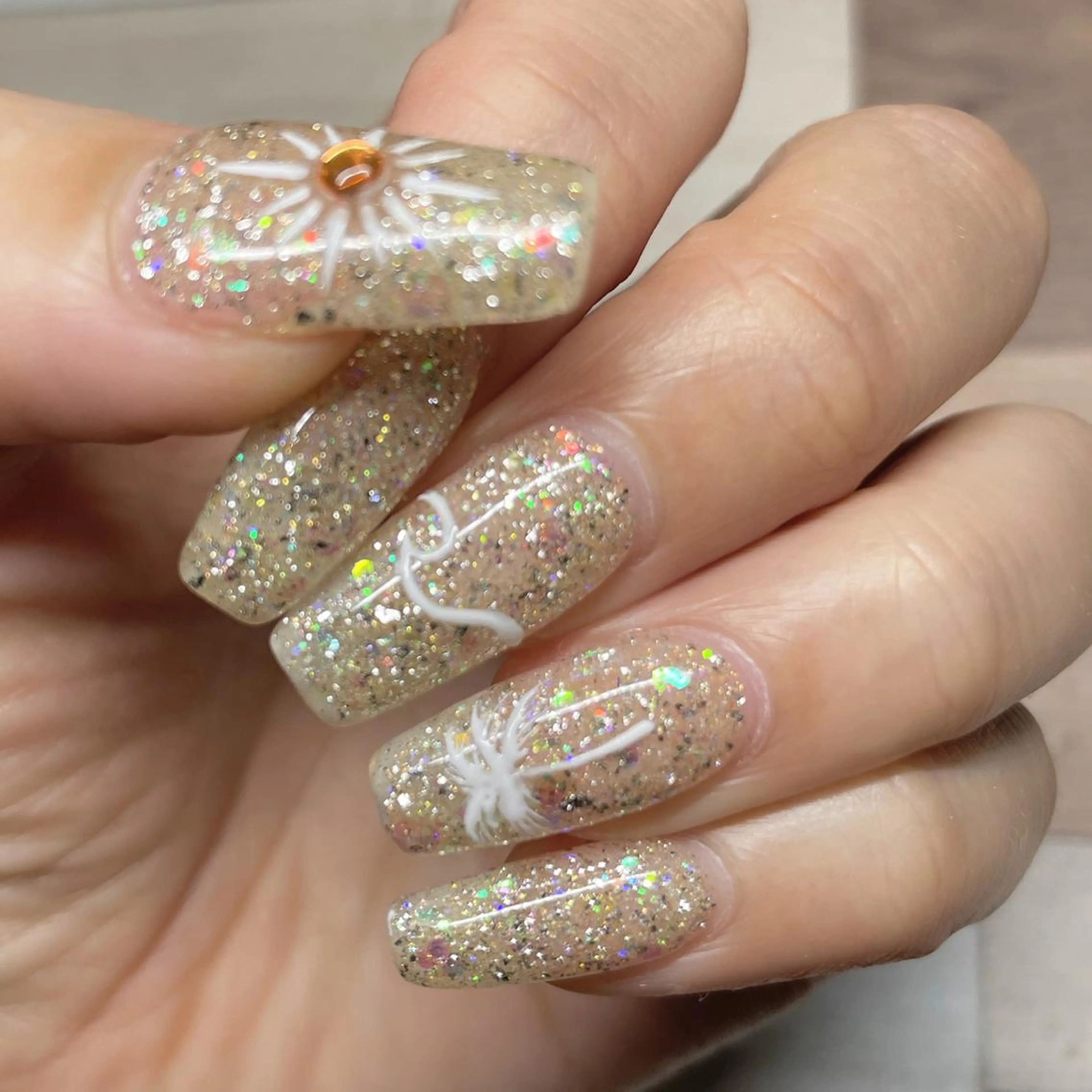 ネイル ラメ(グリッター) Nail Blue512所属・Nailist MINORIのネイルデザイン