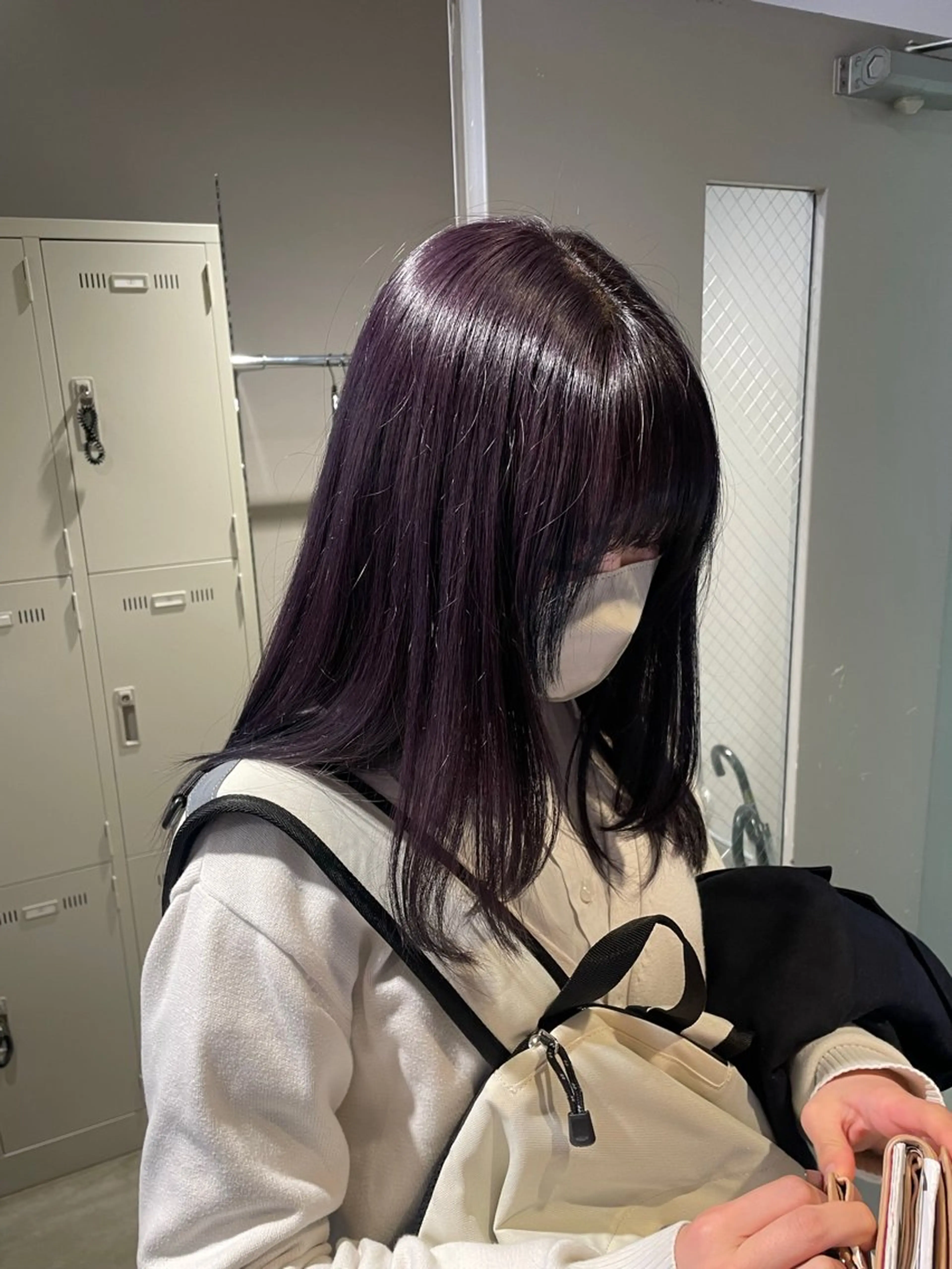 ロング カラー ラベンダーカラー ラベンダーグレー レイヤーカット ローレイヤー ヘアカラー トリートメント ヘッドスパ 表参道ハッシュカット レイヤー/リノンのヘアスタイル