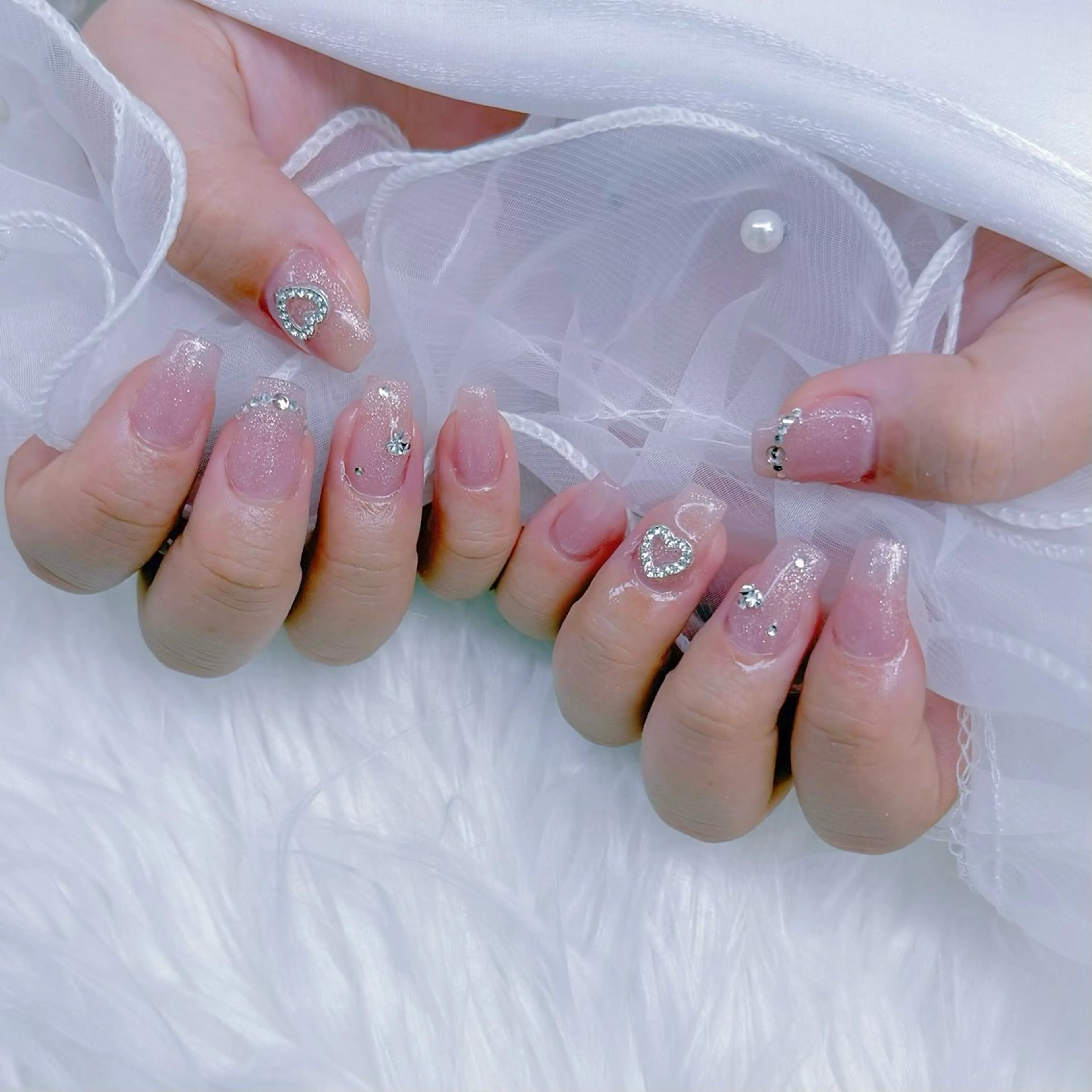ネイル キラキラネイル Romymoon nail帆南☾ ໋のネイルデザイン