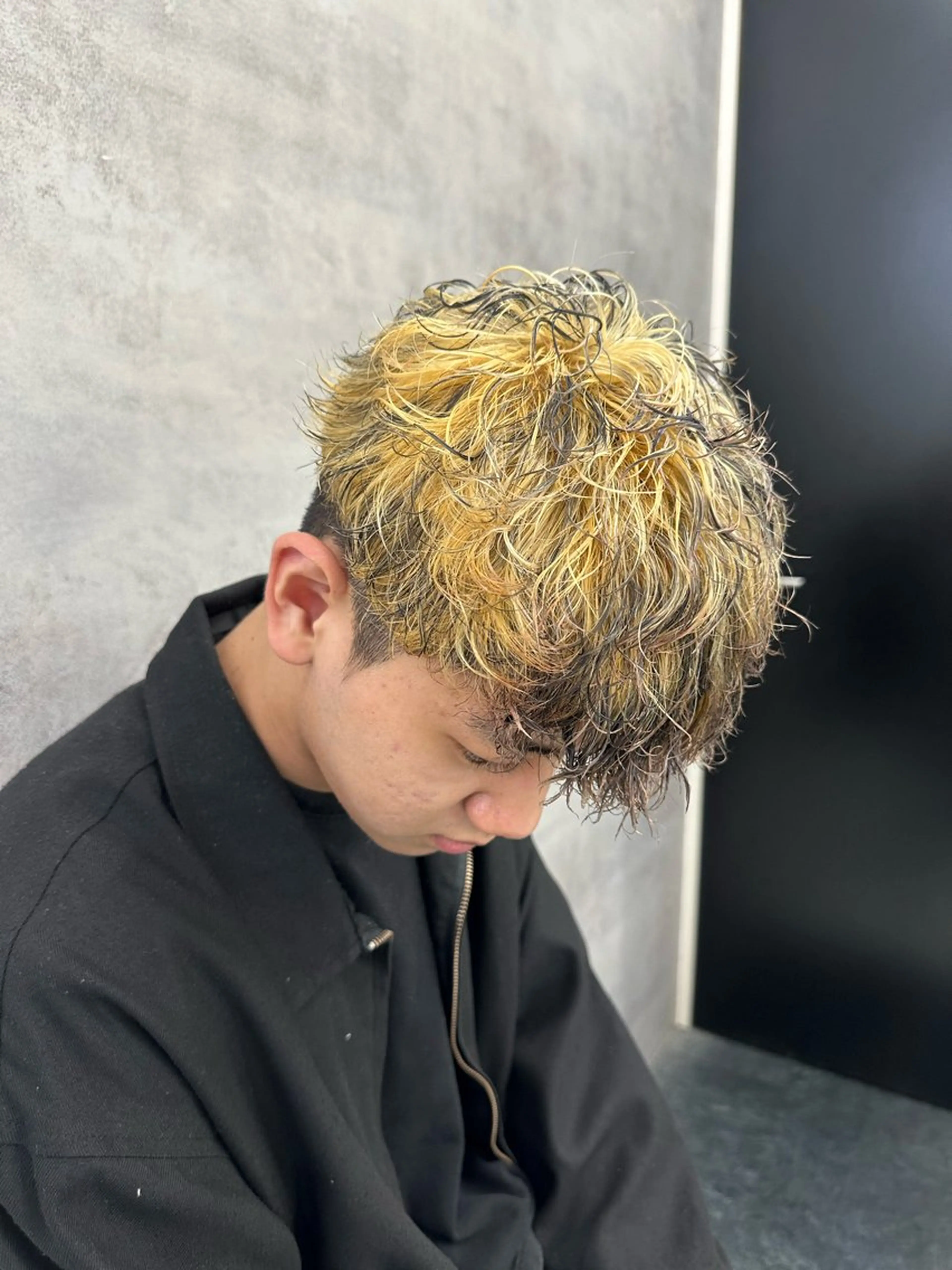 ショート カラー パーマ ヘアアレンジ メンズ メンズヘア静岡 ✂︎Ryuheiのヘアスタイル