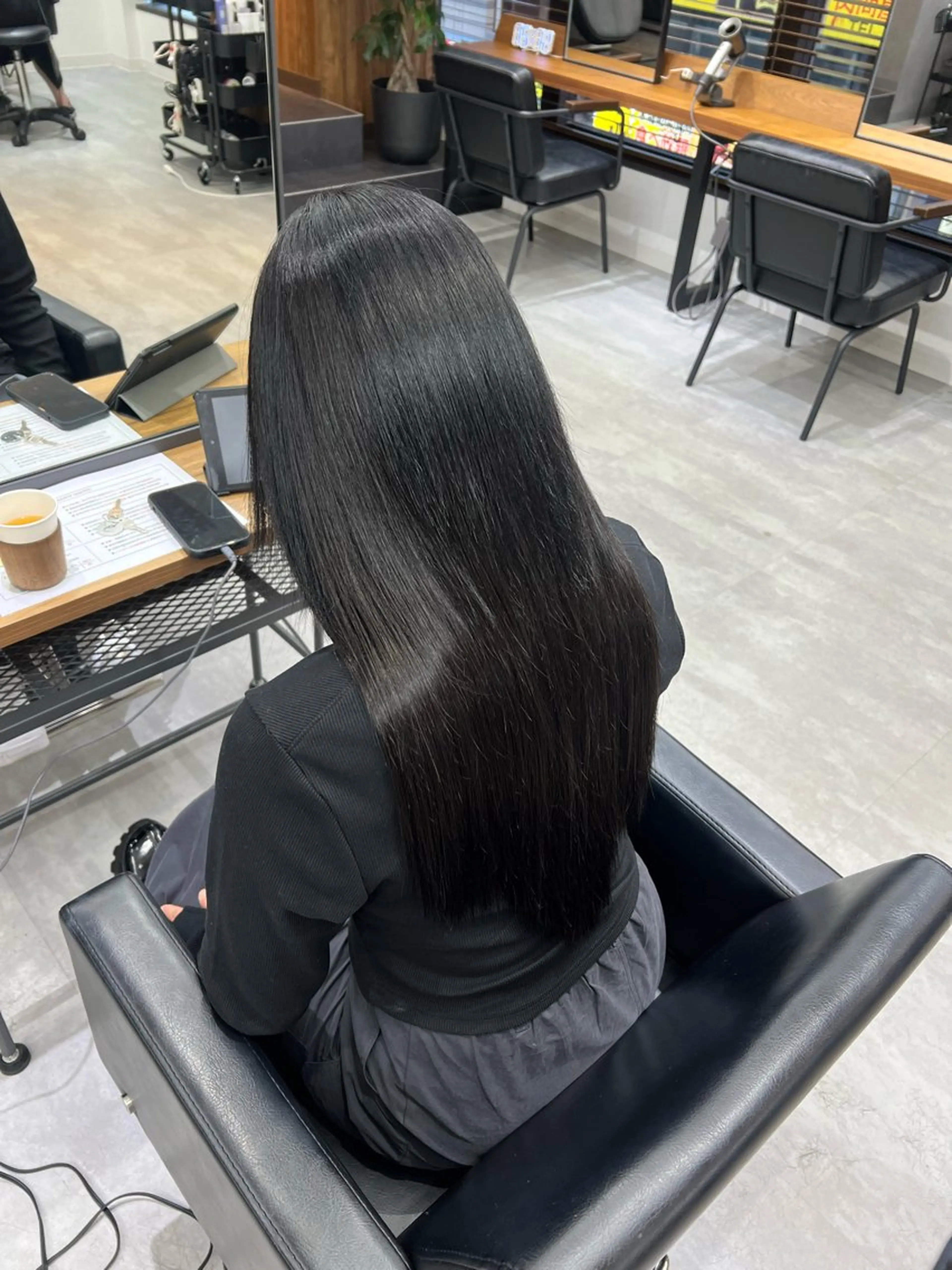 ロング カラー シールエクステ 黒髪 エクステ ロング いろあそび所属・カットモデル募集 八王子/kyocoのヘアスタイル