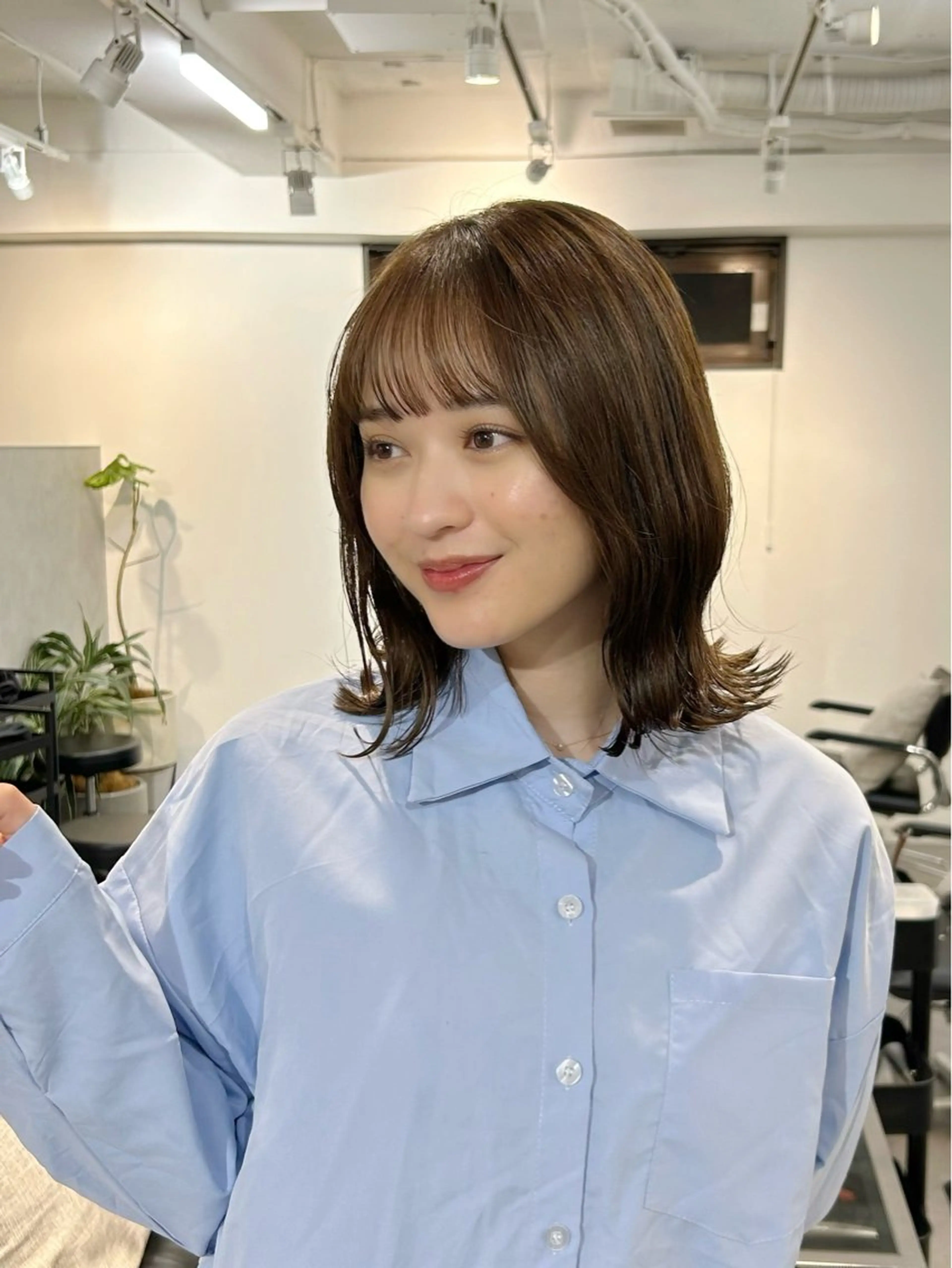 ショート カラー ボブ くびれヘア カット ヘアカラー トリートメント 結べるくびれボブ/透 明感カラーtaigaのヘアスタイル