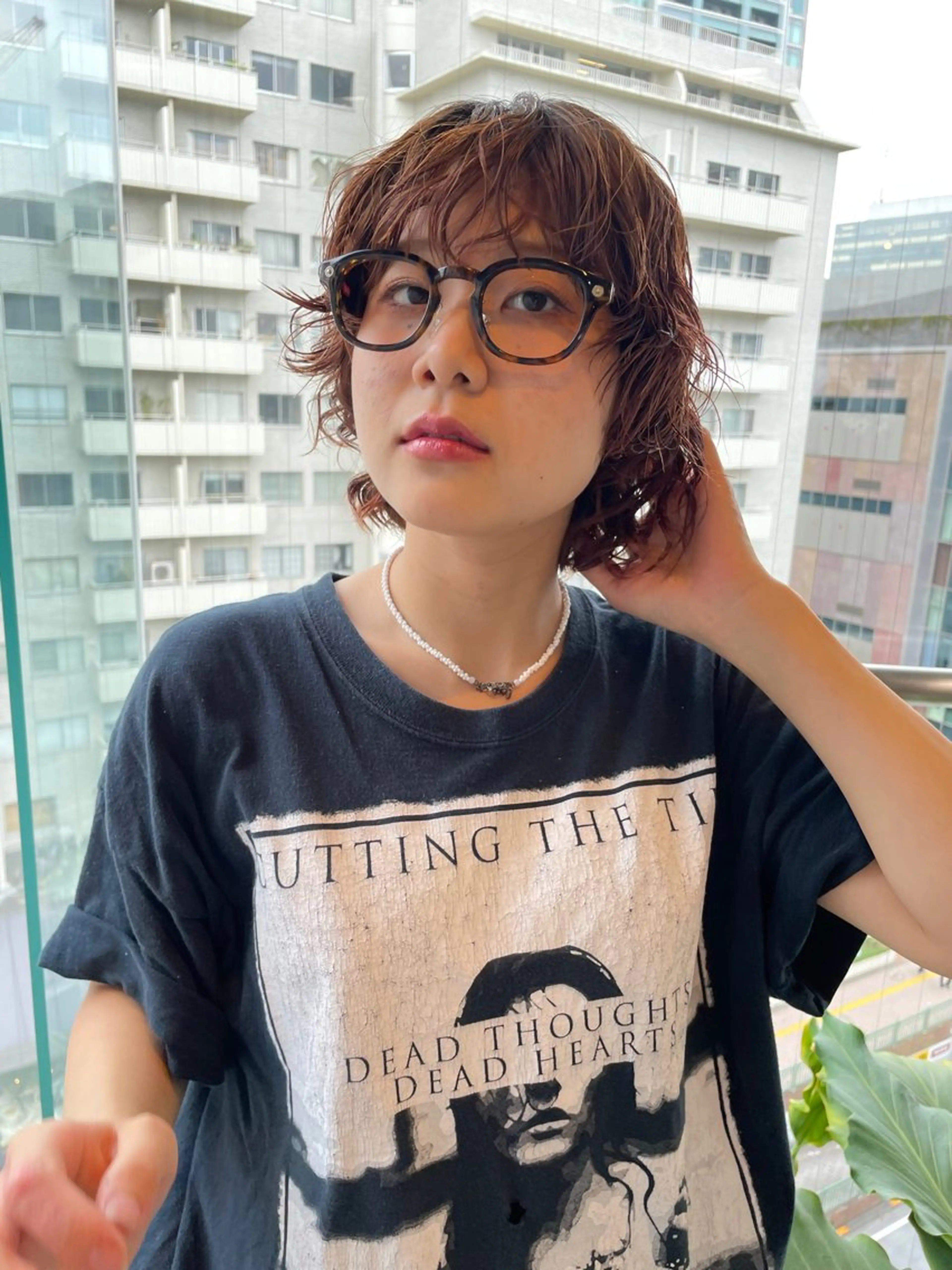 ショート カラー パーマ カット パーマ トリートメント レイヤー／似合わせ TAKUYAのヘアスタイル