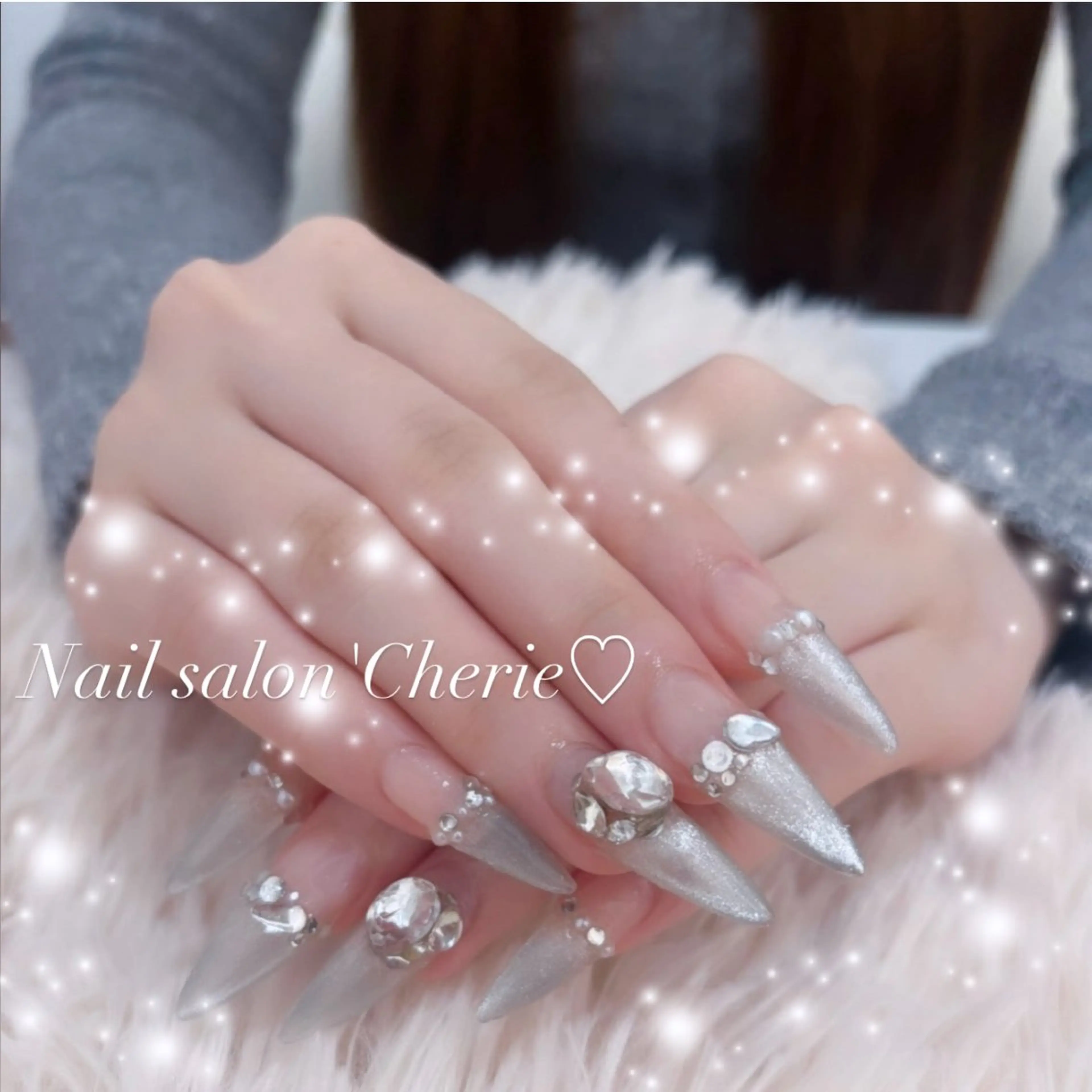 ネイル マグネットネイル ハンドネイル CherieNail 💗manaのネイルデザイン