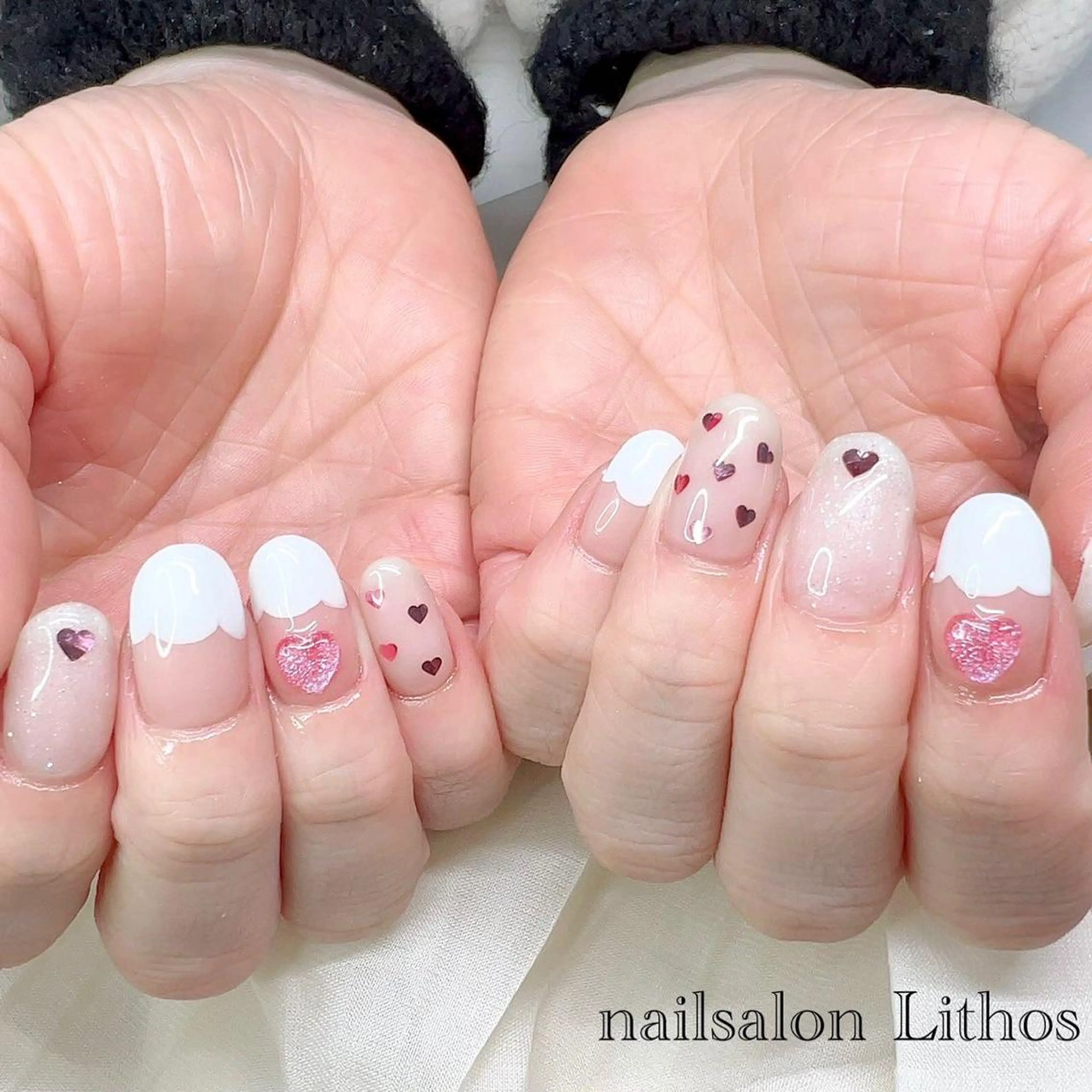 ネイル ガーリー ハンドネイル nailsalon Lithos所属・nailsalon Recontreのネイルデザイン