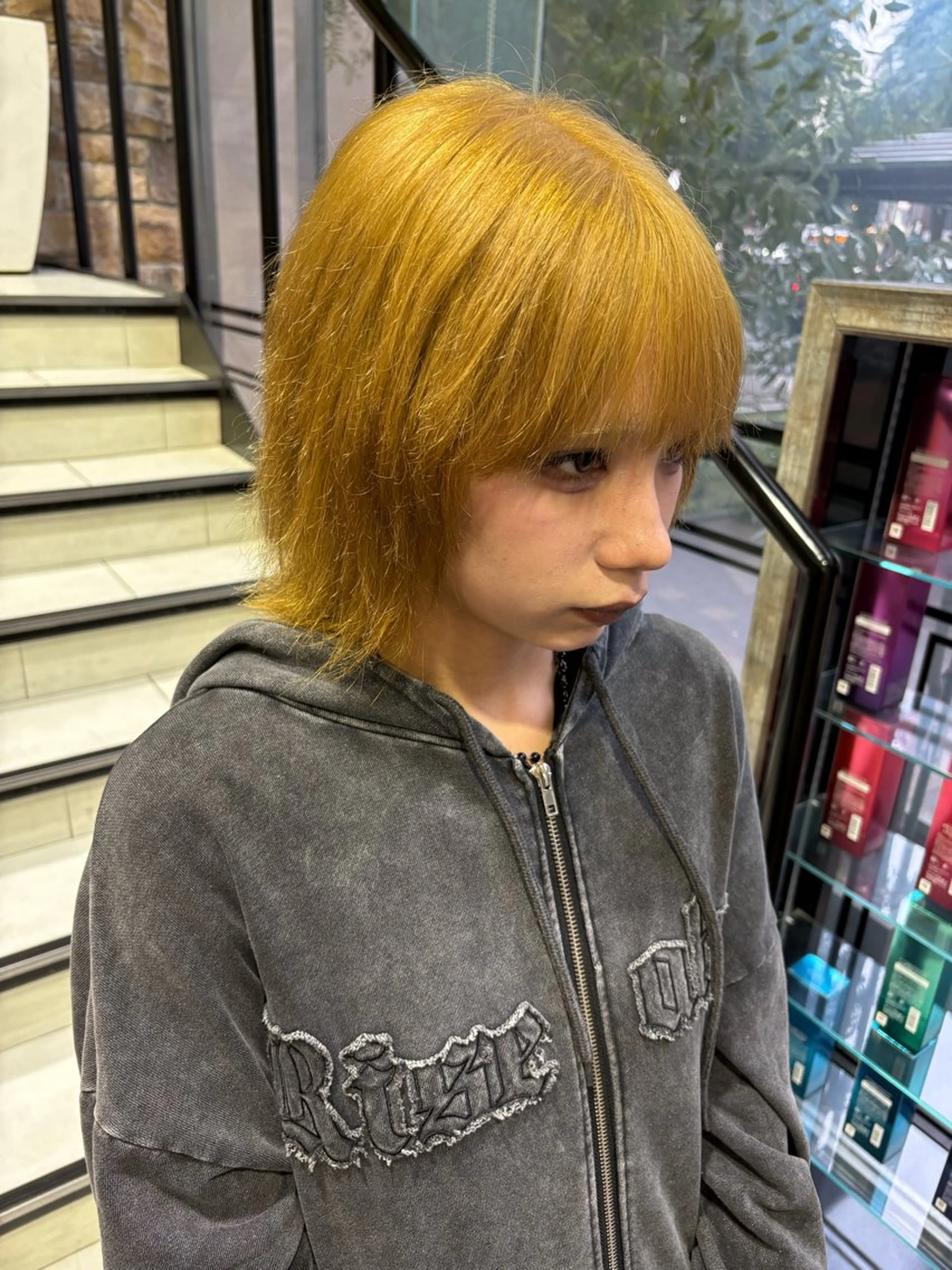 ミディアム ヘアカラー 透明感カラー🫧/ ブリーチ🇰🇷れいのヘアスタイル